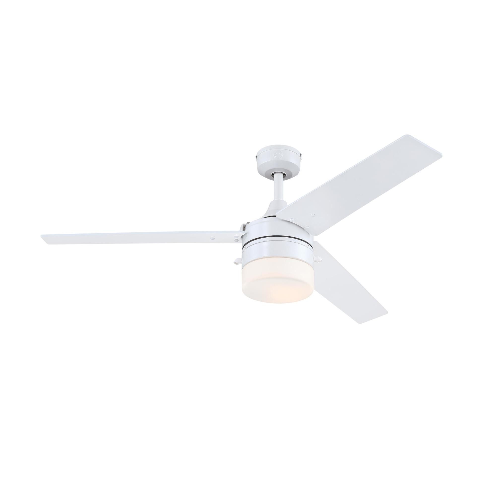 Westinghouse Deckenventilator Outdoor Deckenventilator Riverton Weiß mit Licht, Mit Zugschnur