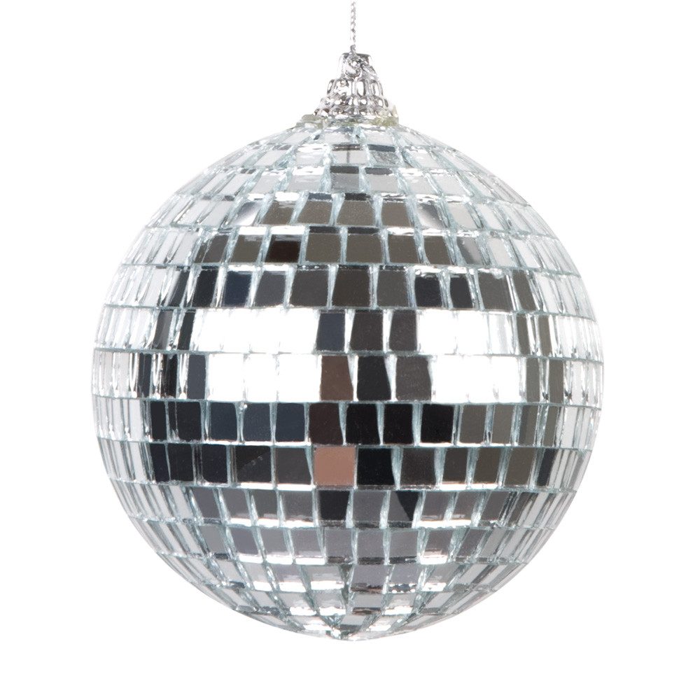 Boland Hängedekoration Discokugeln Set silber 6-teilig 8cm Party Dekoration für Disco Events, Ideal für Disco, Retro-, Tanz- und Mottopartys