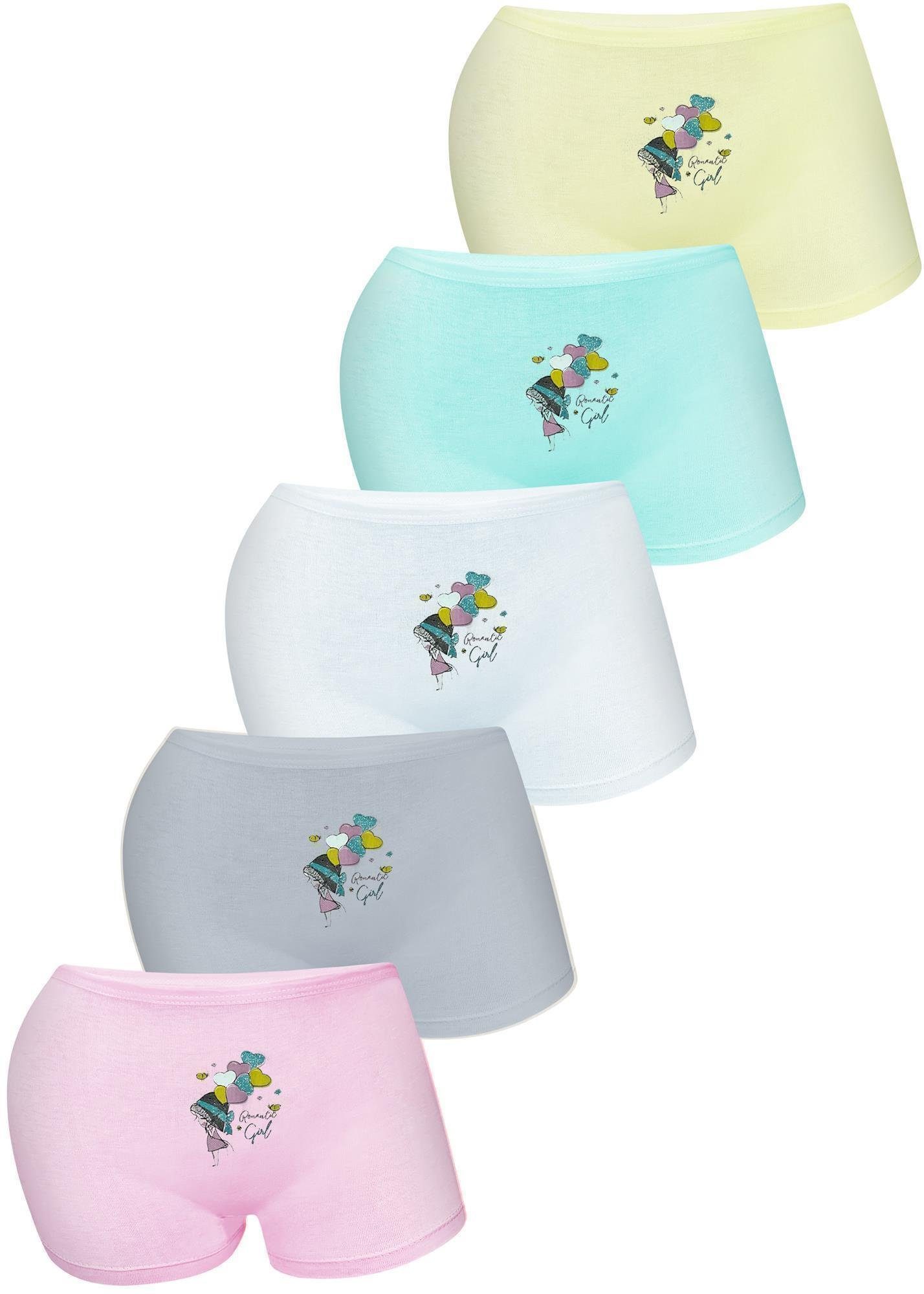 Panty 5er Set Mädchen Pantys - Herz - Bunt