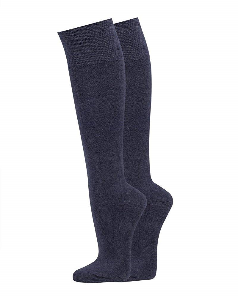 TippTexx 24 Kniestrümpfe 4 Paar Unisex Kniestrümpfe, mit Komfortbund, weiche Baumwolle