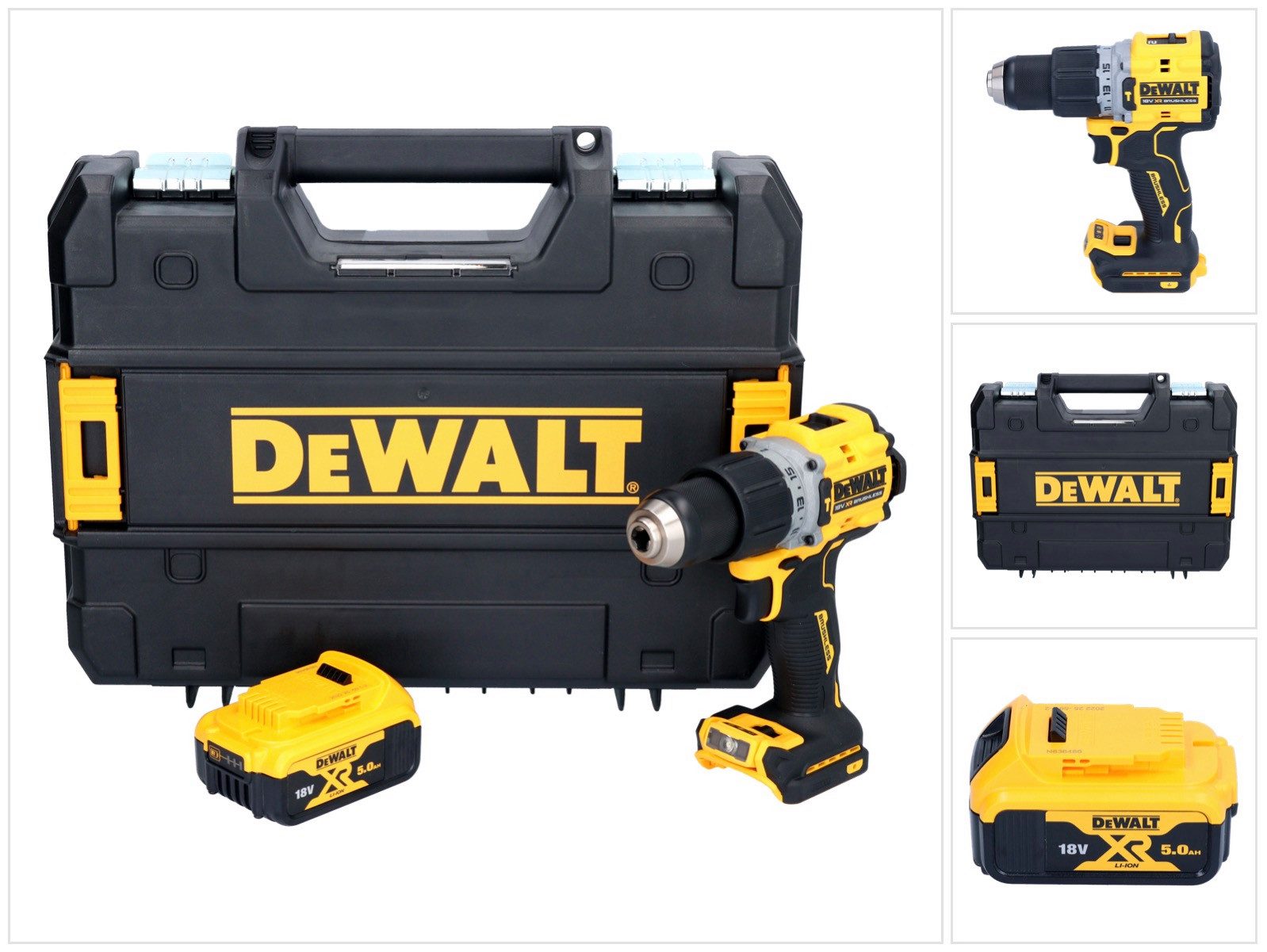 DeWalt Schlagbohrmaschine DCD 805 NT Akku Schlagbohrschrauber 18 V 90 Nm Brushless + 1x Akku 5