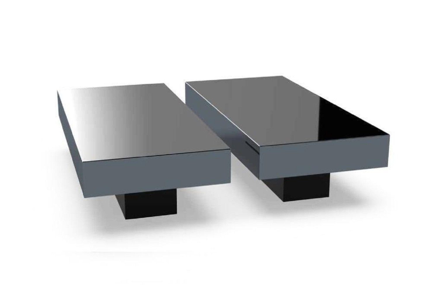 JVmoebel Couchtisch Couchtische Tisch Luxus Glas Tische Konsolen Design Möbel Set 2x Neu (1-St., 2x Couchtisch), Made in Europa