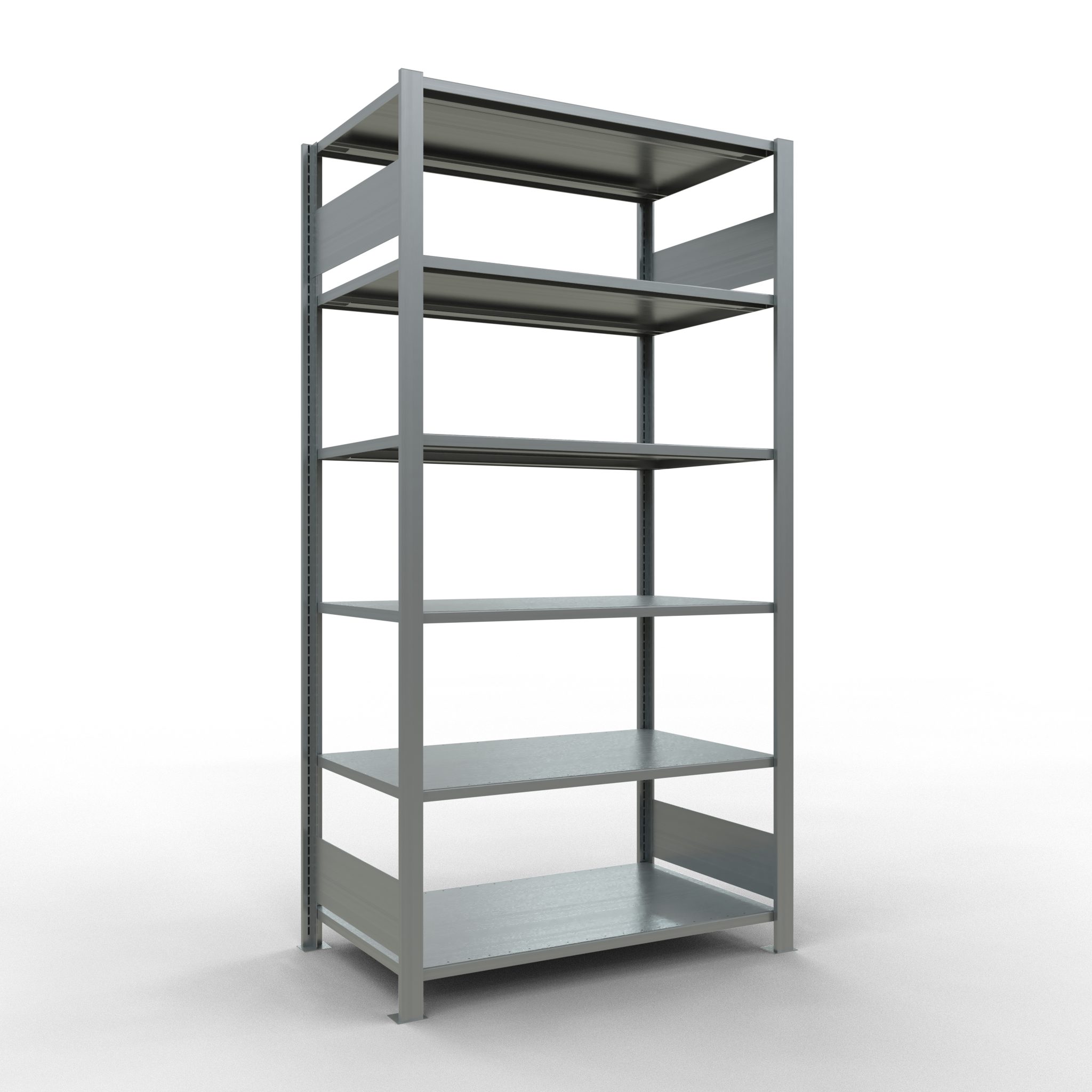 SCHULTE Lagertechnik Steckregal Büro-Fachbodenregal MULTIplus85, 2300 x 1000 x 300 mm (HxBxT)