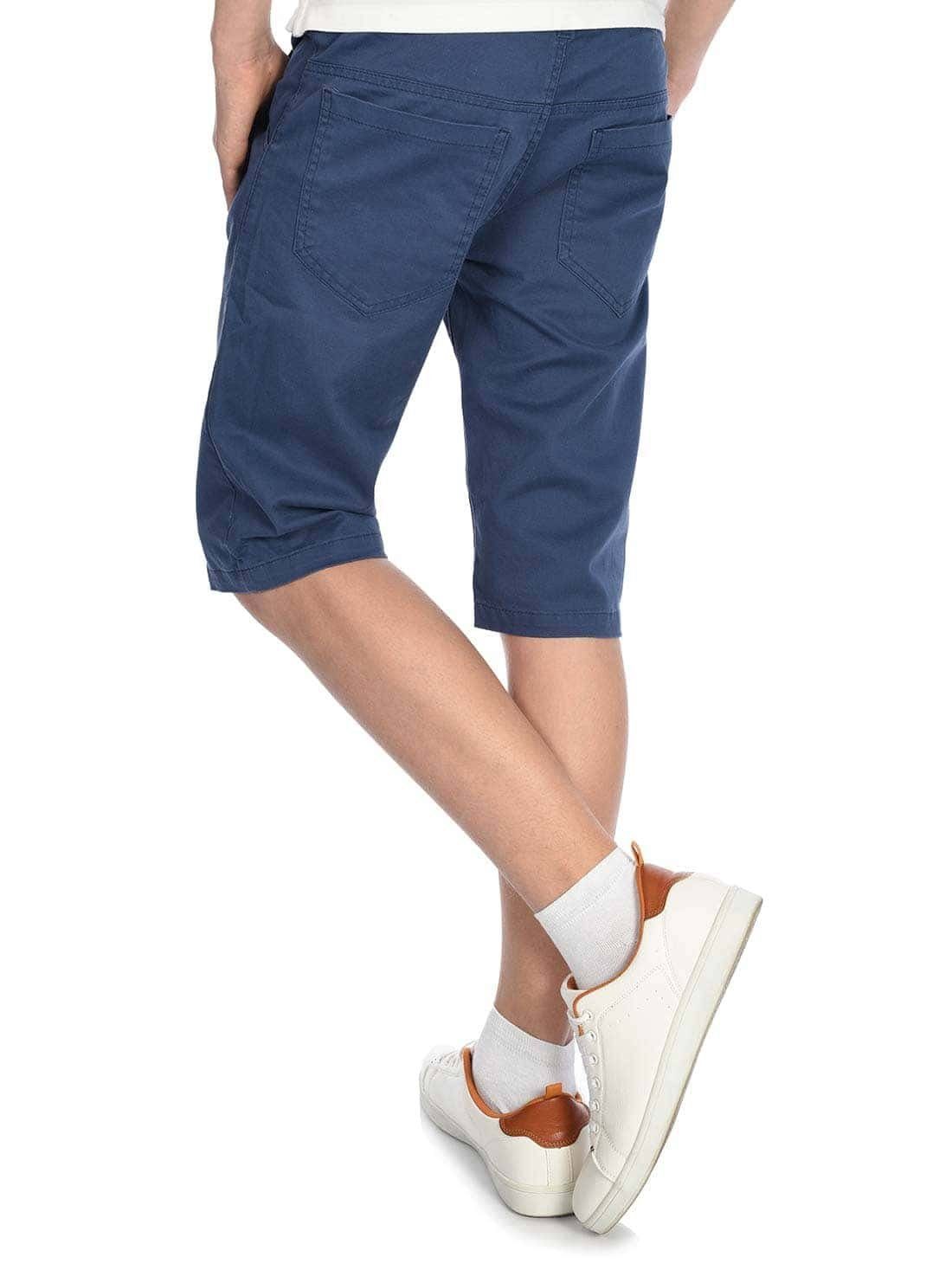 Jungen Chino (1-tlg) Shorts Chinoshorts BEZLIT elastischem mit Bund Kinder Blau