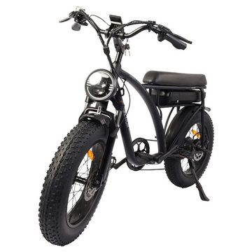 DOTMALL E-Bike Bezior XF001 Retro Elektrofahrrad, 20 Zoll, 1000 W, 7 Gang, 12,5 Ah