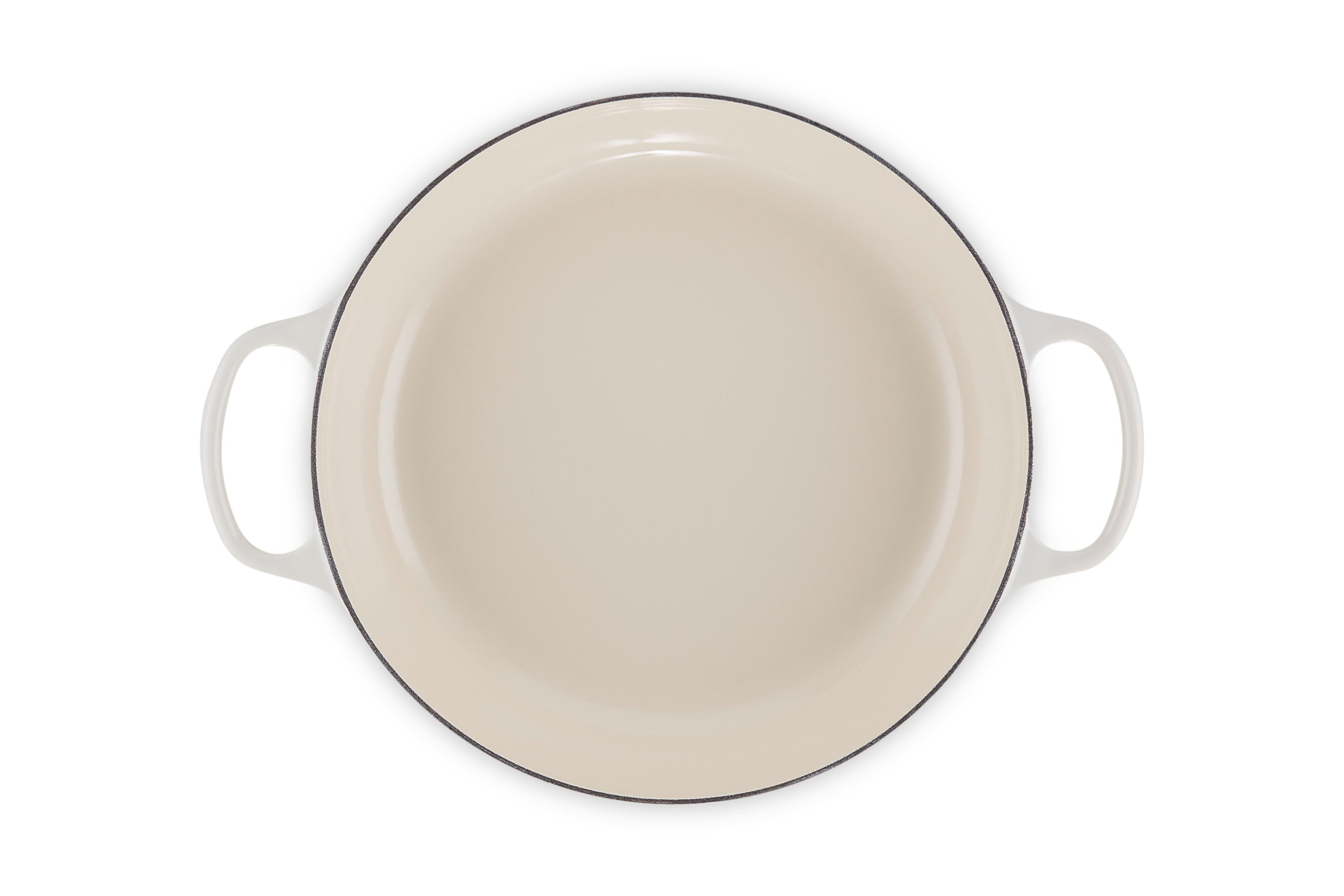 LE CREUSET Bratentopf Gourmet-Profitopf, Gusseisen, Ø 26 cm, 4,2 l, 4,21 kg, Meringue, 21180267164430 – Bild 4 von 5