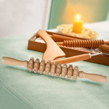 relaxdays Massageroller 9 x Massage Roller aus Holz