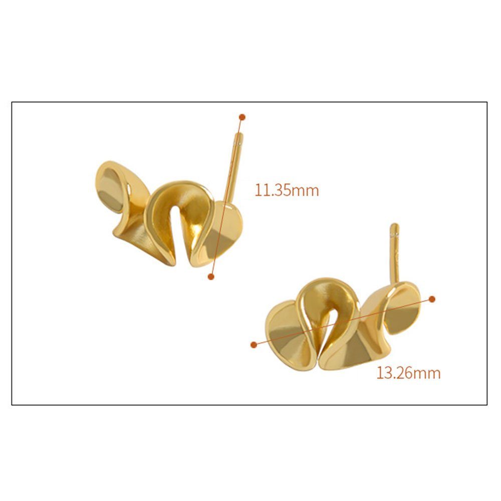 Damenschmuck Ohrringe Ohrstecker Ohrhänger Paar Gold Linien Paar 925Silber (2 minimalistische Stück), Hochzeits-Accessoires AUzzO~