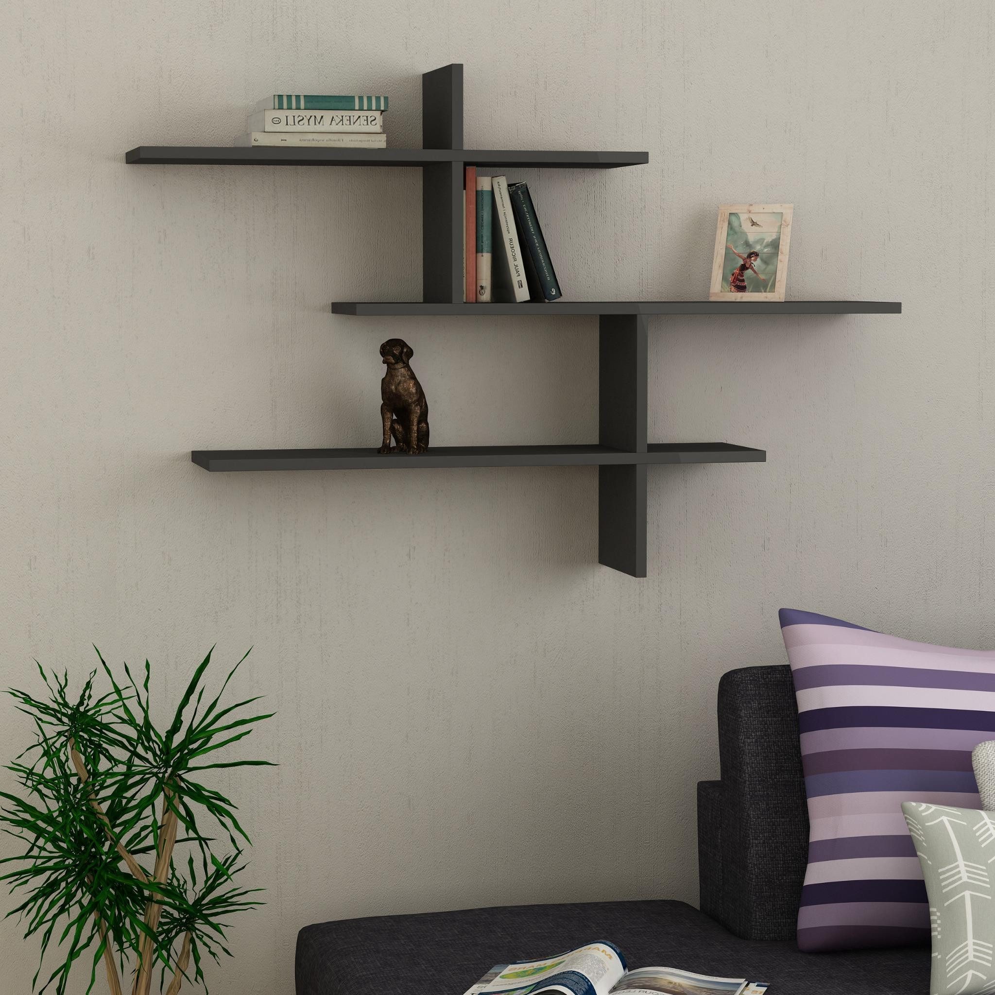 Decortie Wandregal Leo, Modernes Wandregal, Schwimmendes Regal, 22 x 123 x günstig online kaufen
