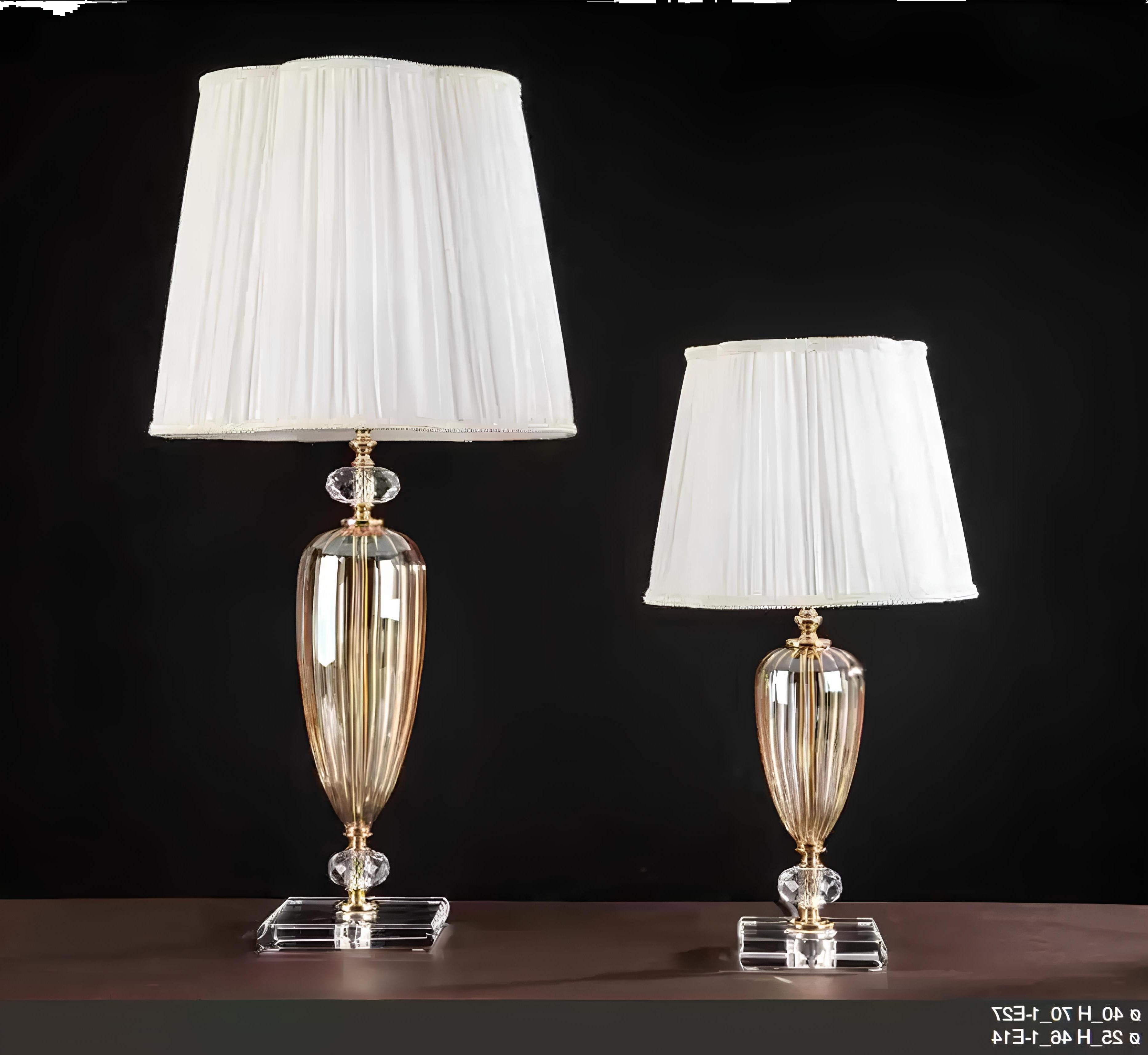 Xlmoebel Nachttischlampe Kristall Tischleuchte Lucia Lumi mit warmem Licht und elegantem Design, Warmweiß, Hergestellt in Europa