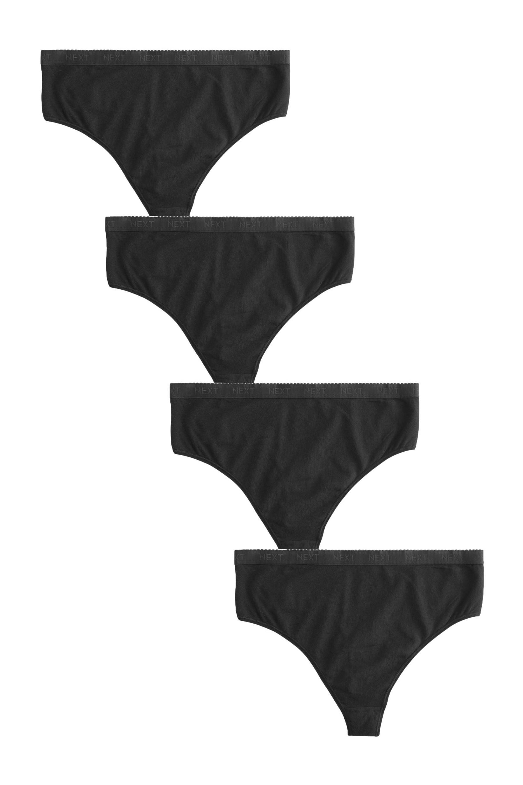 High-Waist-String 4er-Pack Hochbund-Slips mit Bogenkante,Tanga