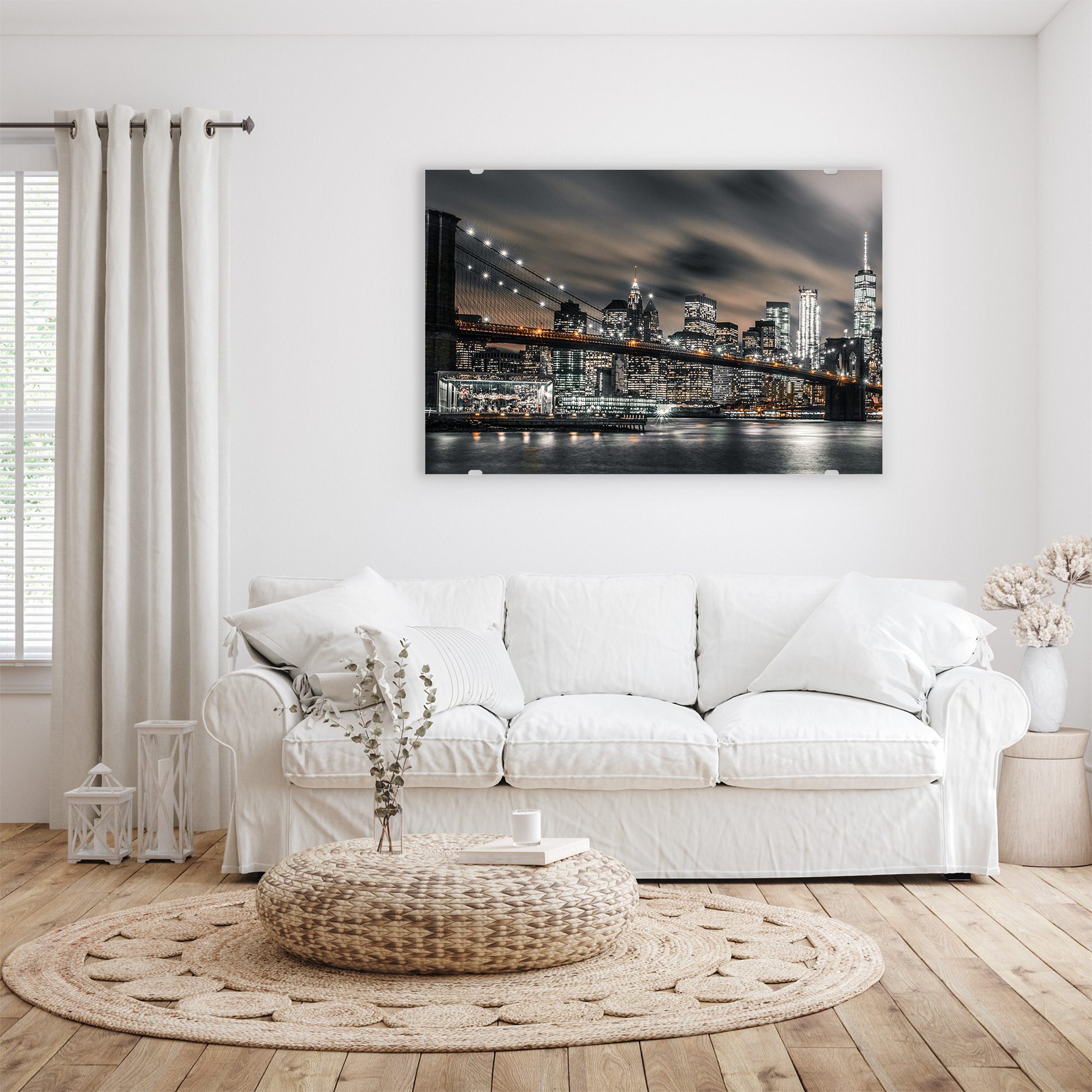 Primedeco Glasbild Wandbild Brooklyn Bridge - günstig online kaufen