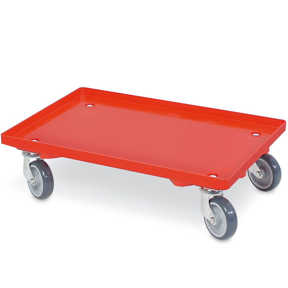 BRB-Lagertechnik Transportroller Transportroller, für Behälter 600 x 400 mm, geschlossenes Deck, Für Lebensmittel geeignet!