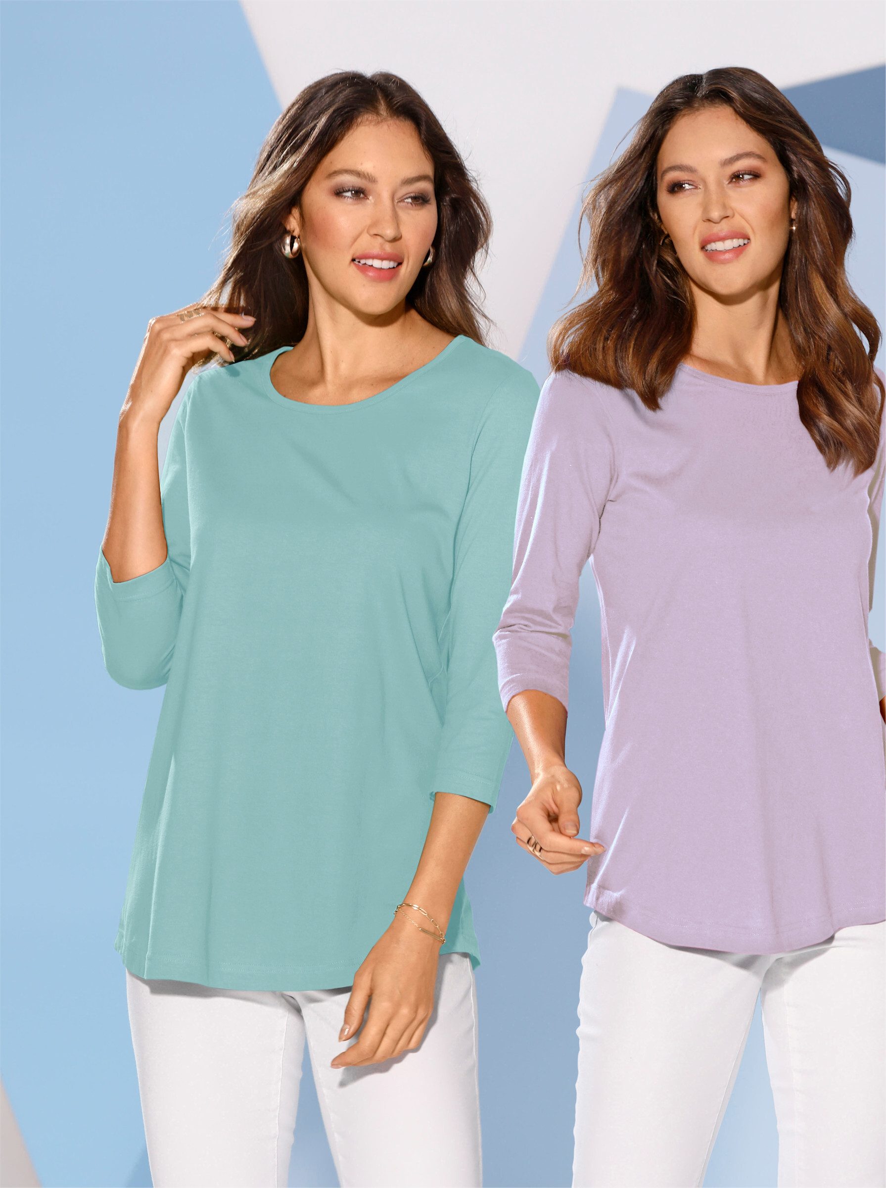 Sieh an! T-Shirt Doppelpack Shirts 3/4-Arm (2-tlg)