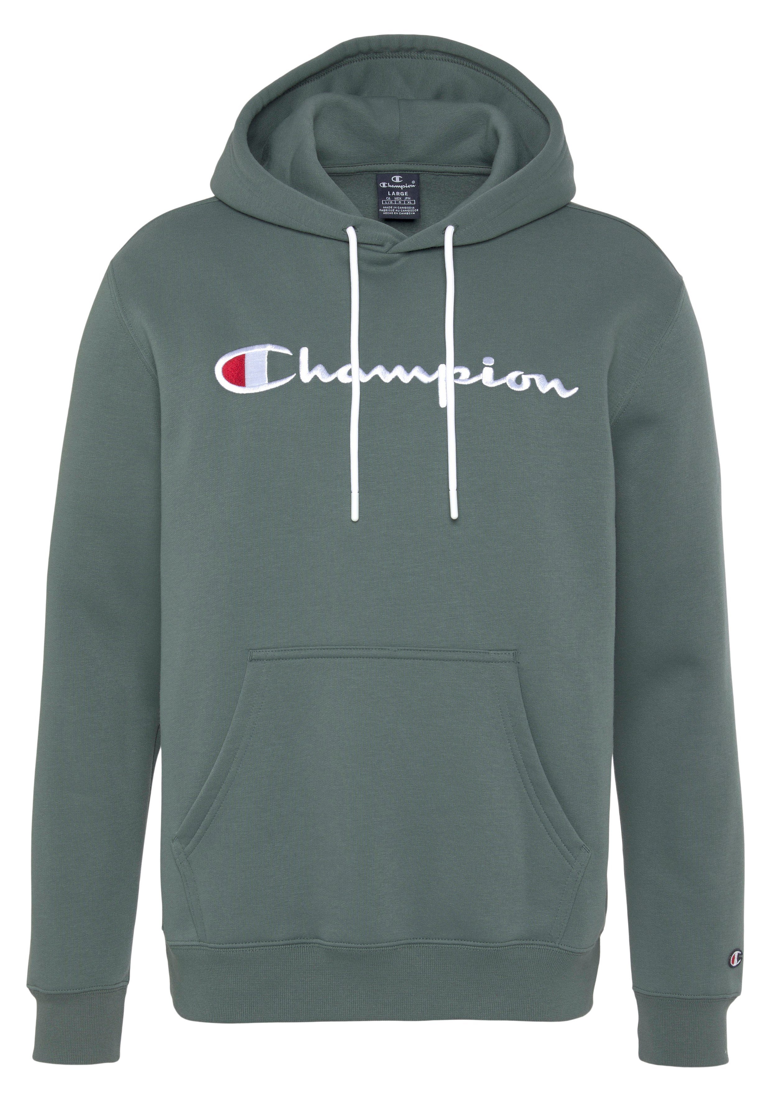 Champion Sweatshirt Classic Hooded Sweatshirt large Log oliv