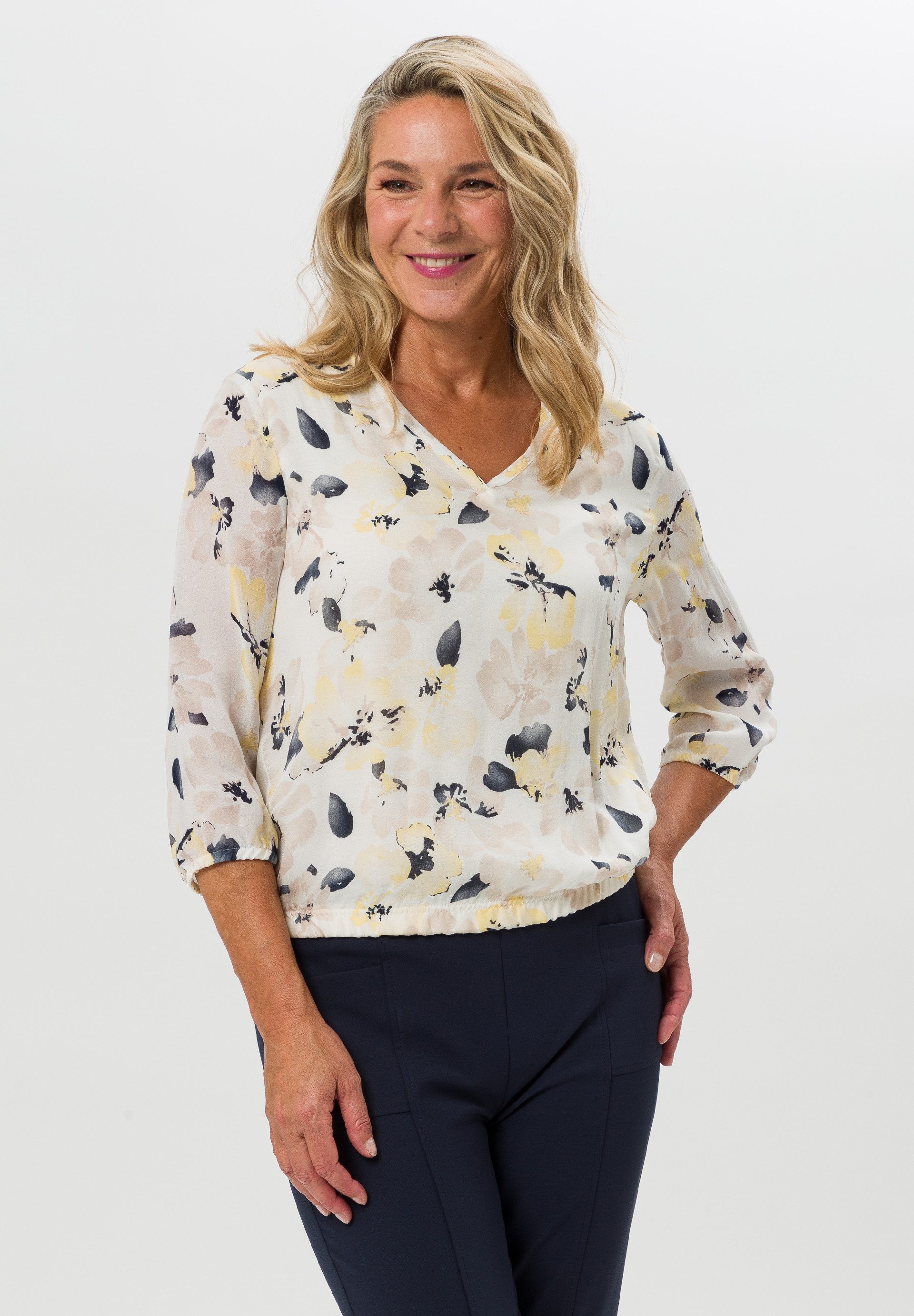 FRANK WALDER Langarmbluse mit liebevollen Details günstig online kaufen