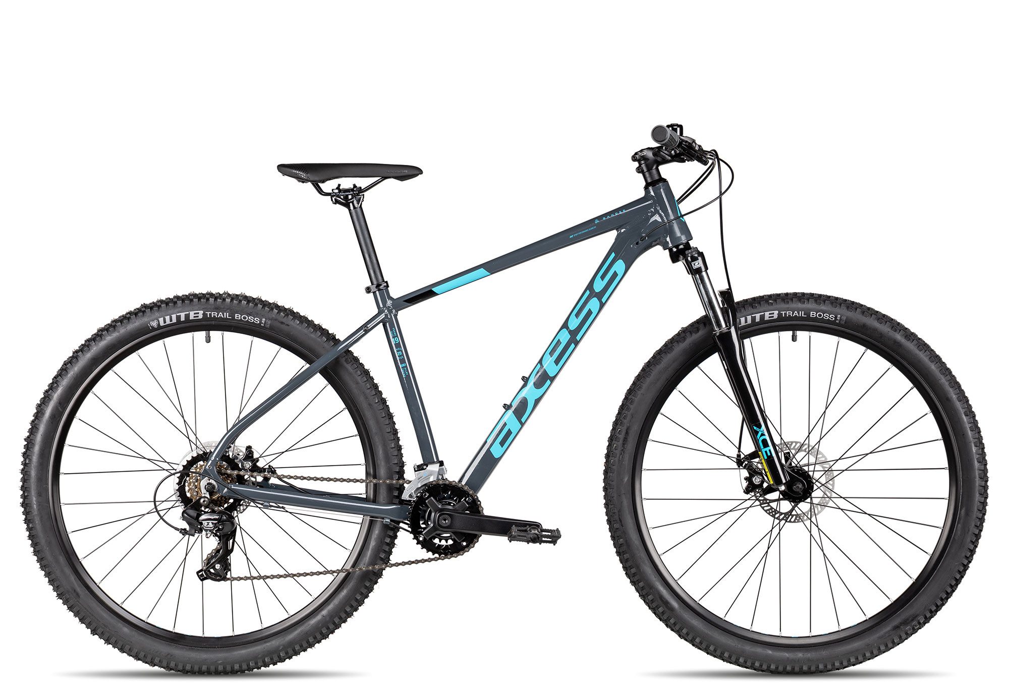 Axess Mountainbike Axess SANDEE, 14 Gang Shimano RD-TX800-7 Schaltwerk, Kettenschaltung, Herrenfahrrad MTB-Hardtail 29 Zoll schwarz/grau