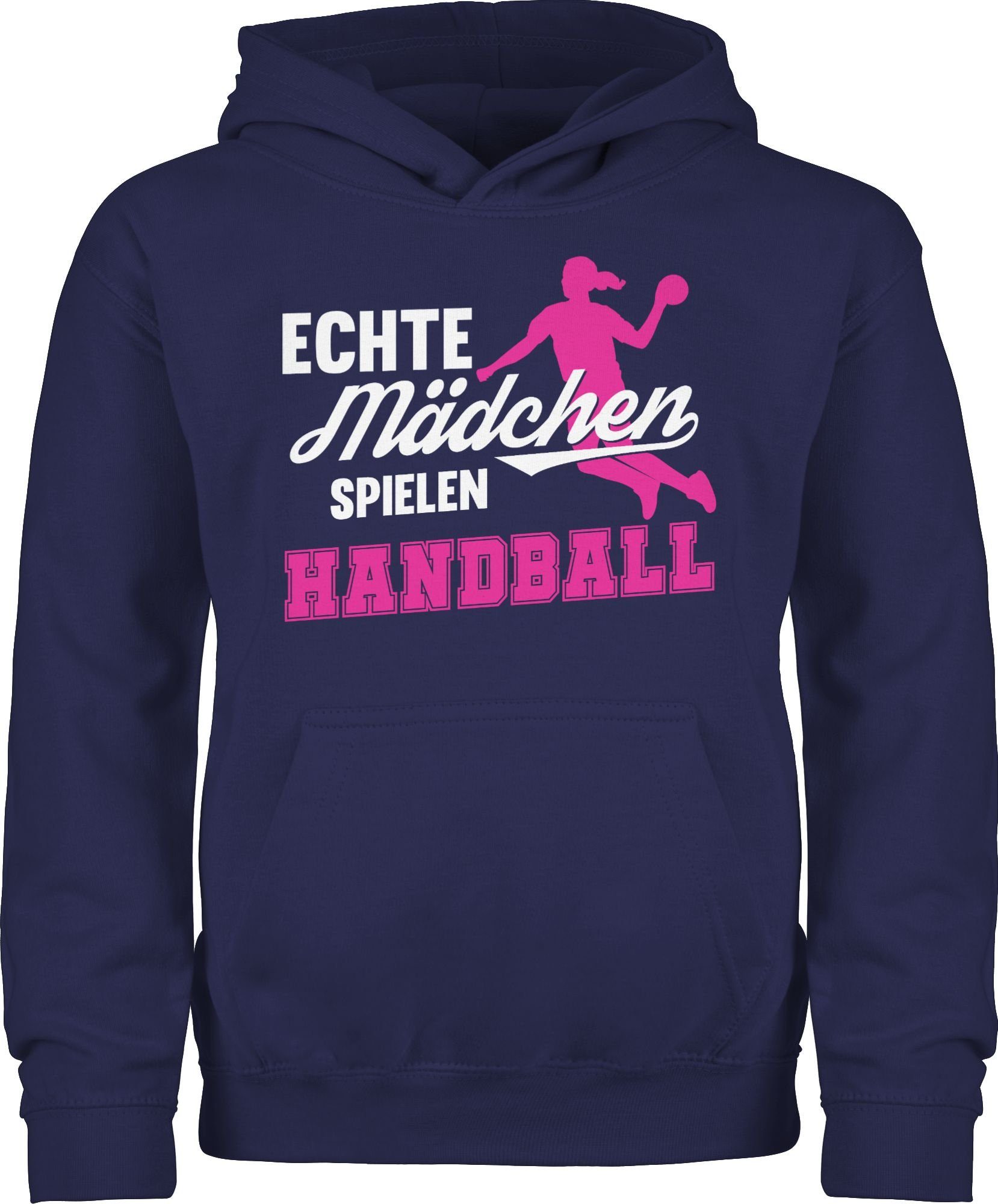 spielen Kinder Kleidung Handball weiß Mädchen Sport Hoodie Shirtracer Blau 2 fuchsia Echte Navy /