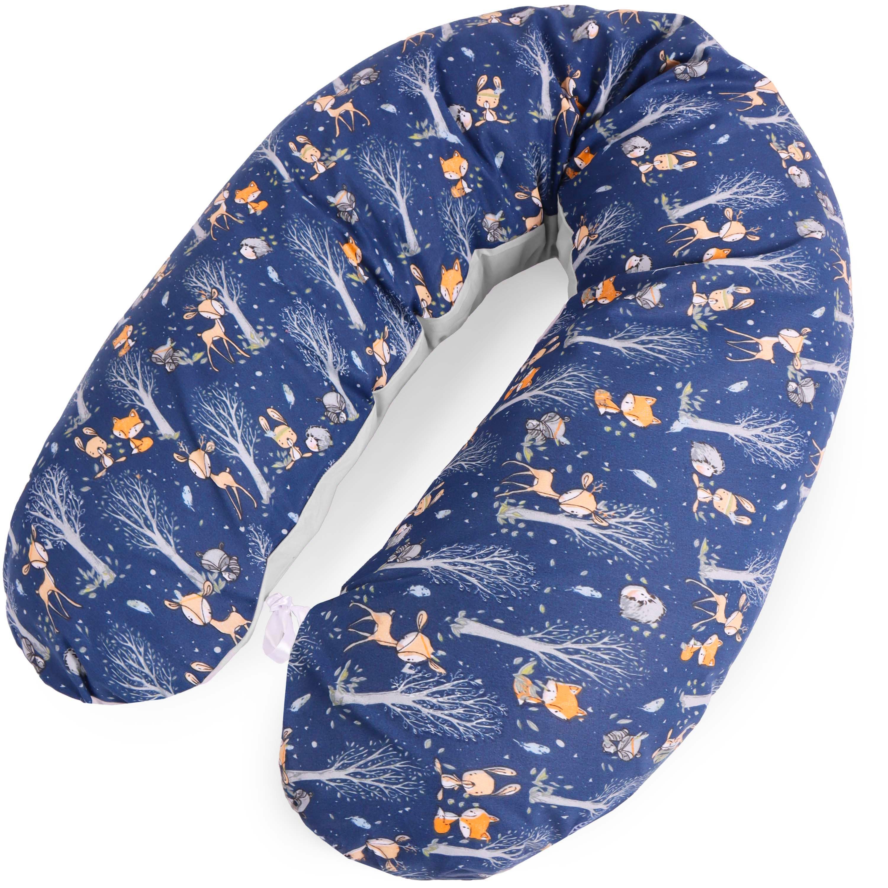 Amilian Stillkissen XXL 170 cm - Schwangerschaftskissen & Seitenschläferkissen mit Bezug, - Lagerungskissen - Nursing Pillow - Pregnancy Pillow, mit Füllung, Schlafkissen für Seitenlage - Körperkissen