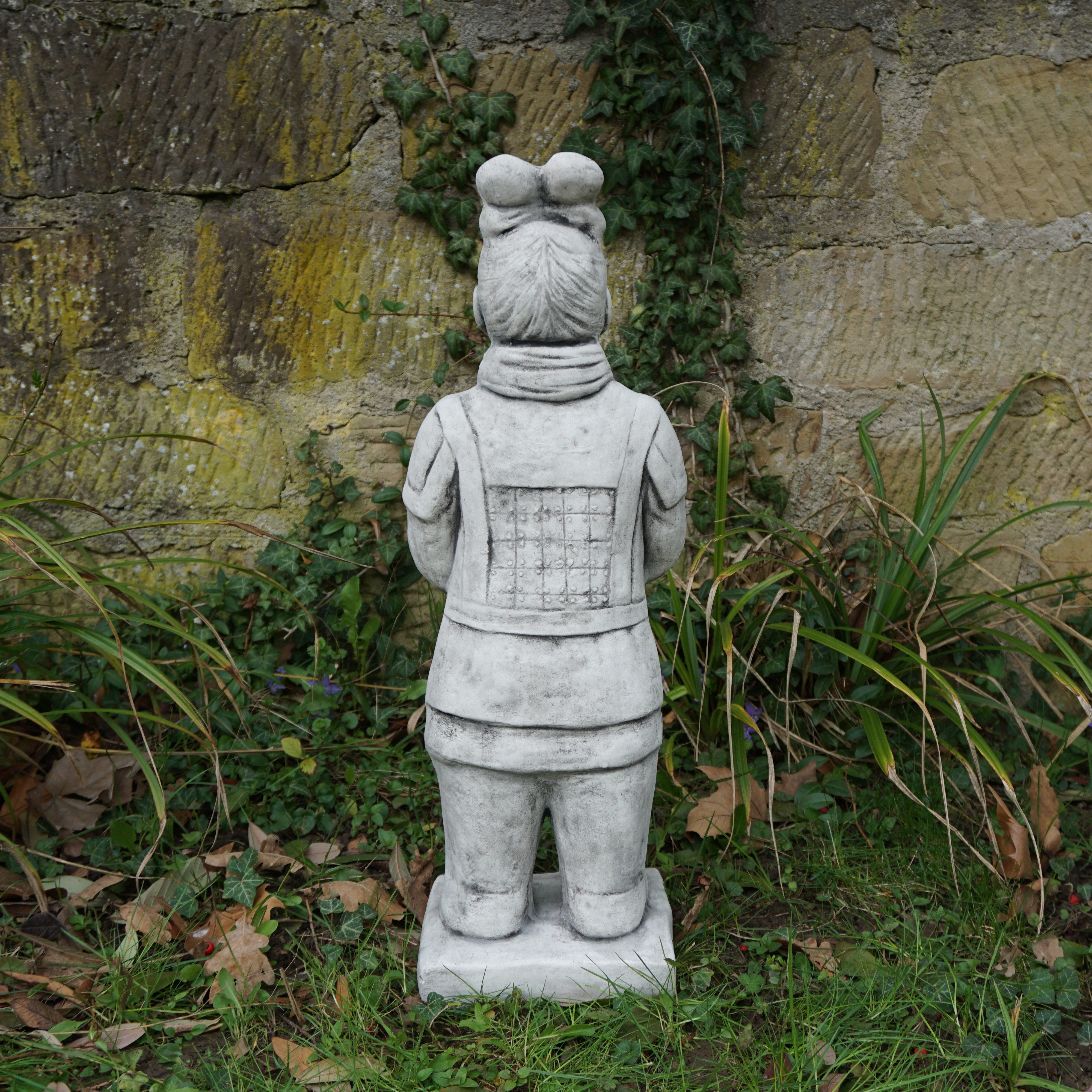 gartendekoparadies.de Gartenfigur Statue Terracotta-Krieger-Motiv I, Steinfigur, H. 60 cm, 17 kg, Frostsicher