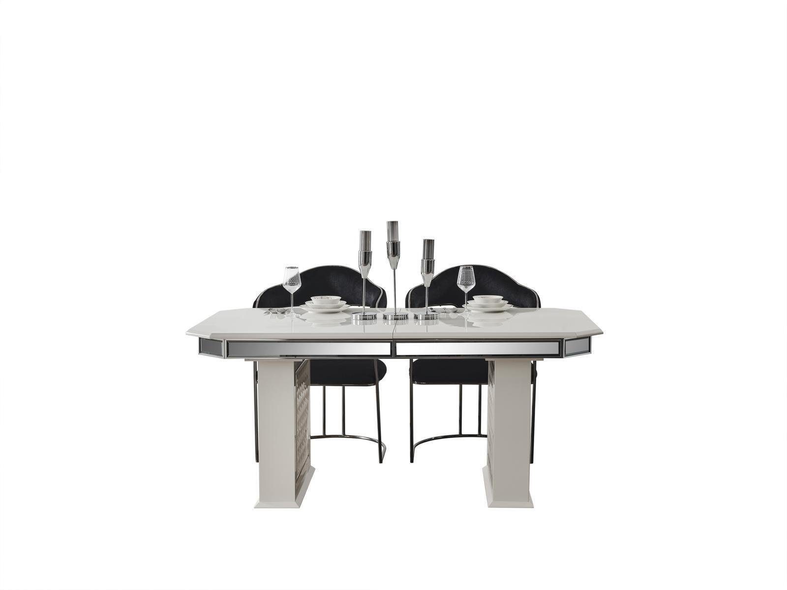 JVmoebel Esstisch Beige Esstisch Design Tische Luxus Tisch ausziehbare Möbel, Made in Europa
