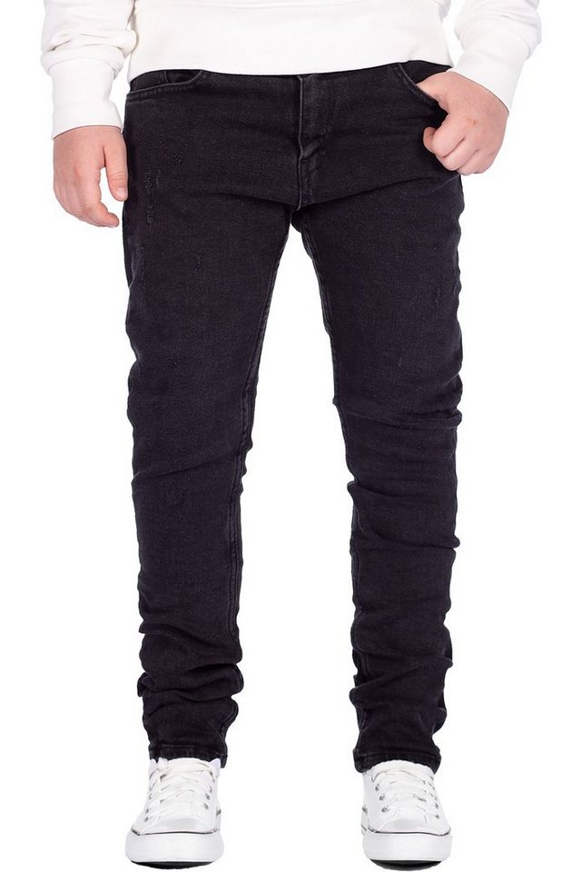 Reichstadt 5-Pocket-Jeans Casual Jungen Hose RS117 mit verzierter  Gesäßtasche