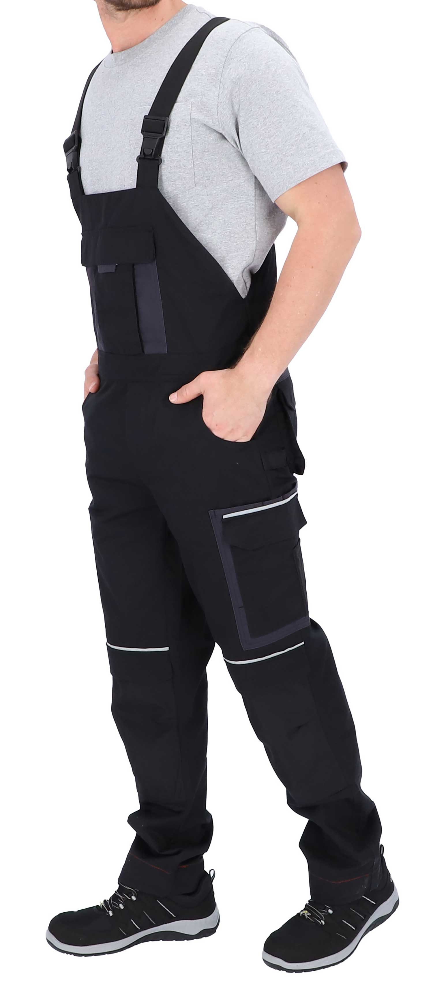 ELIWORX Arbeitslatzhose Stretch Einsatz bequeme robuste flexible Herrenhose Smartes Taschen-Design ideal für Handwerk Heimwerk und Baugewerbe