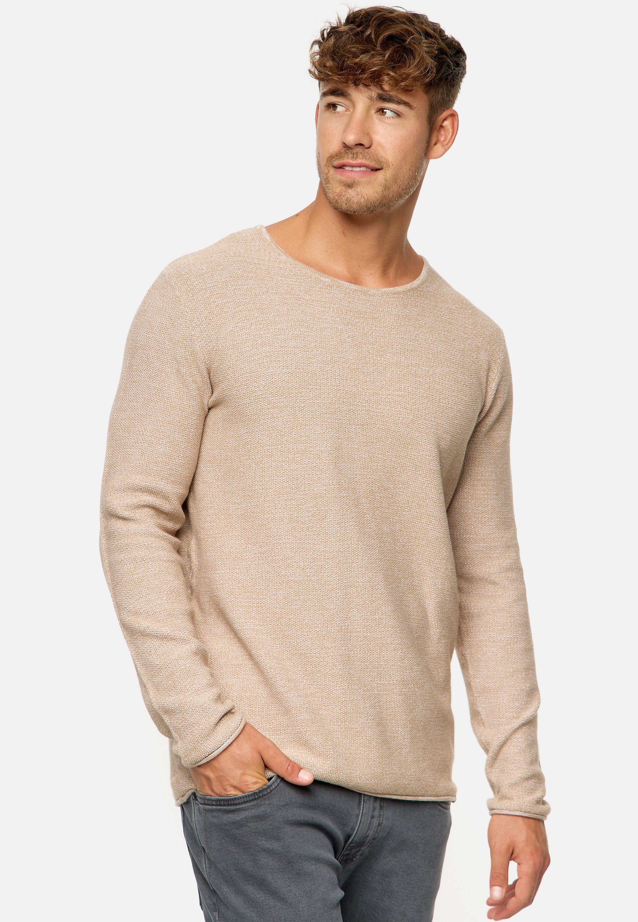 Indicode Strickpullover Herren Loakim Pullover Herrenpullover aus elastischer Baumwoll-Qualität, Rundhalsausschnitt