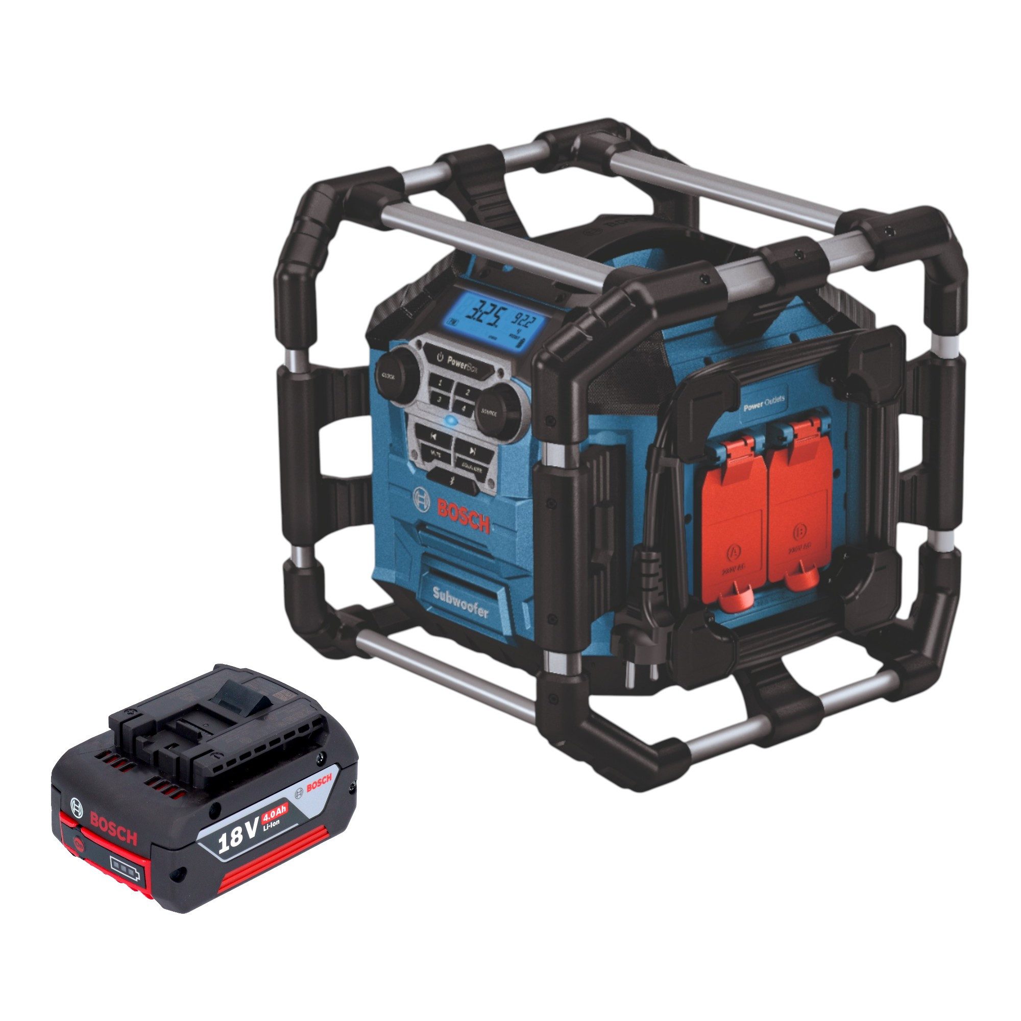 Bosch Professional GPB 18V-5 C Professional 18 V Bluetooth + 1x Akku 4,0 Ah - ohne Lader Baustellenradio