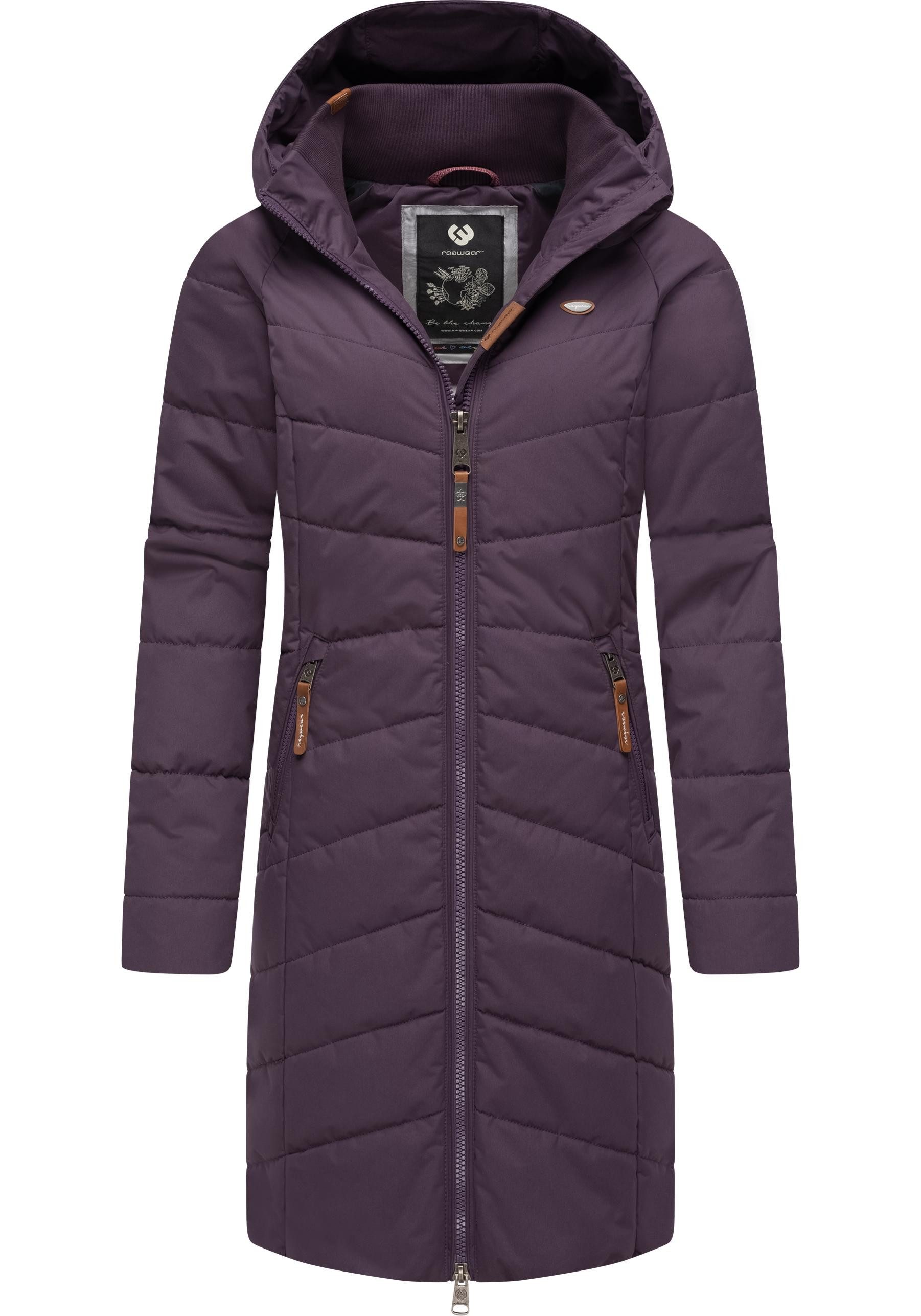 Ragwear Steppmantel Dizzie Coat Wasserdichter Winterparka mit gefütterter Kapuze