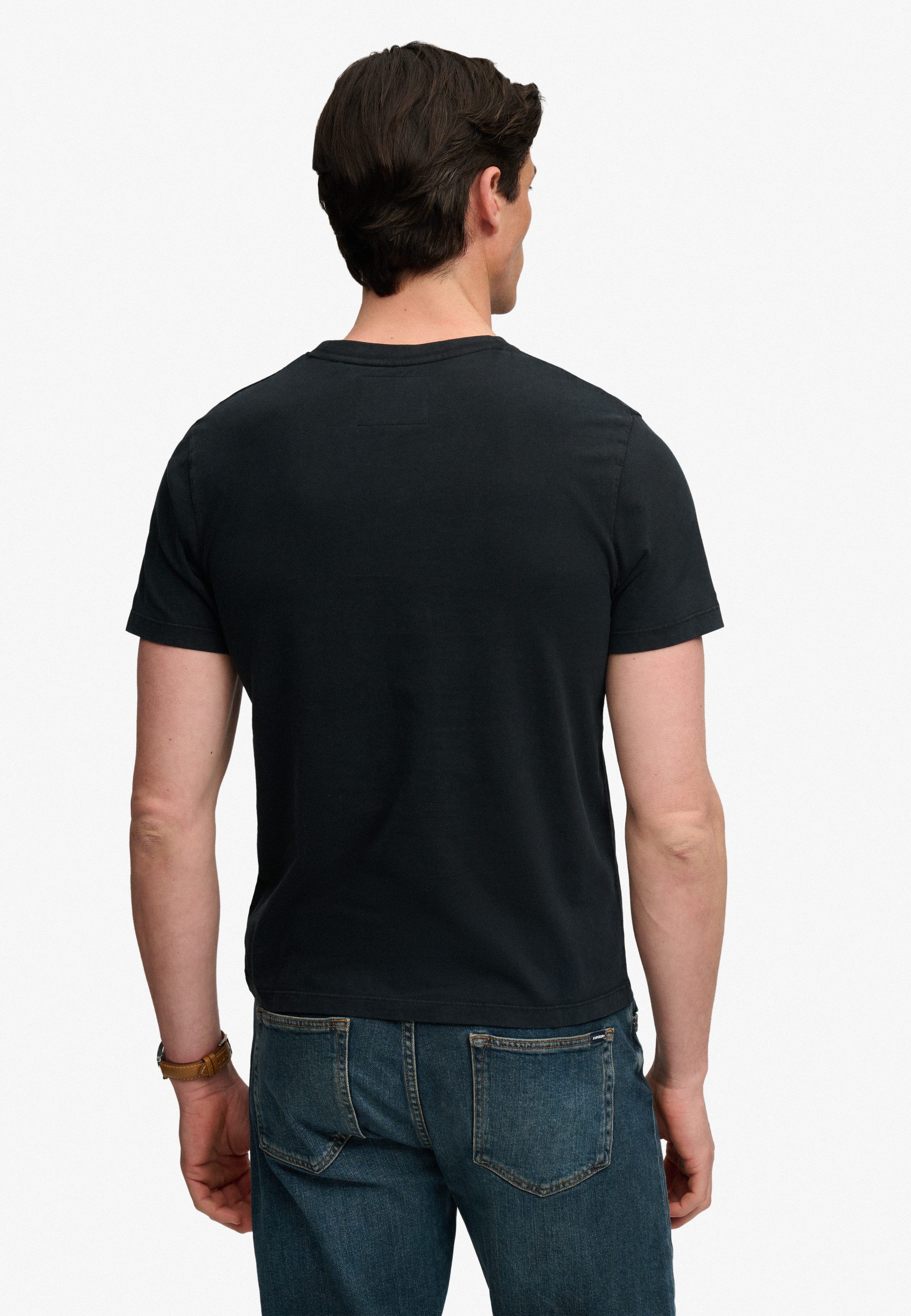 Superdry Rundhalsshirt VINTAGE SCRIPT TEE Baumwolle, relaxed fit