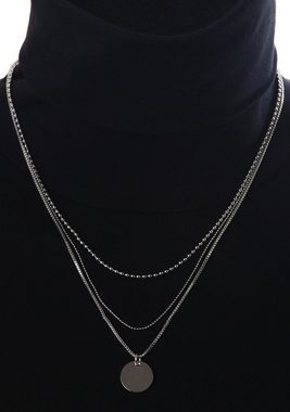 Firetti Collier Layering Kette mit kreisförmigen Anhänger