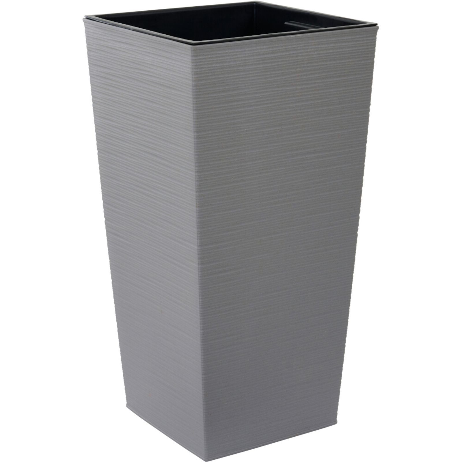 Siena Garden Pflanzkübel Pflanzgefäß NIZZA GROOVE grau Rillenoptik 40x75 cm mit Holzfaseranteil