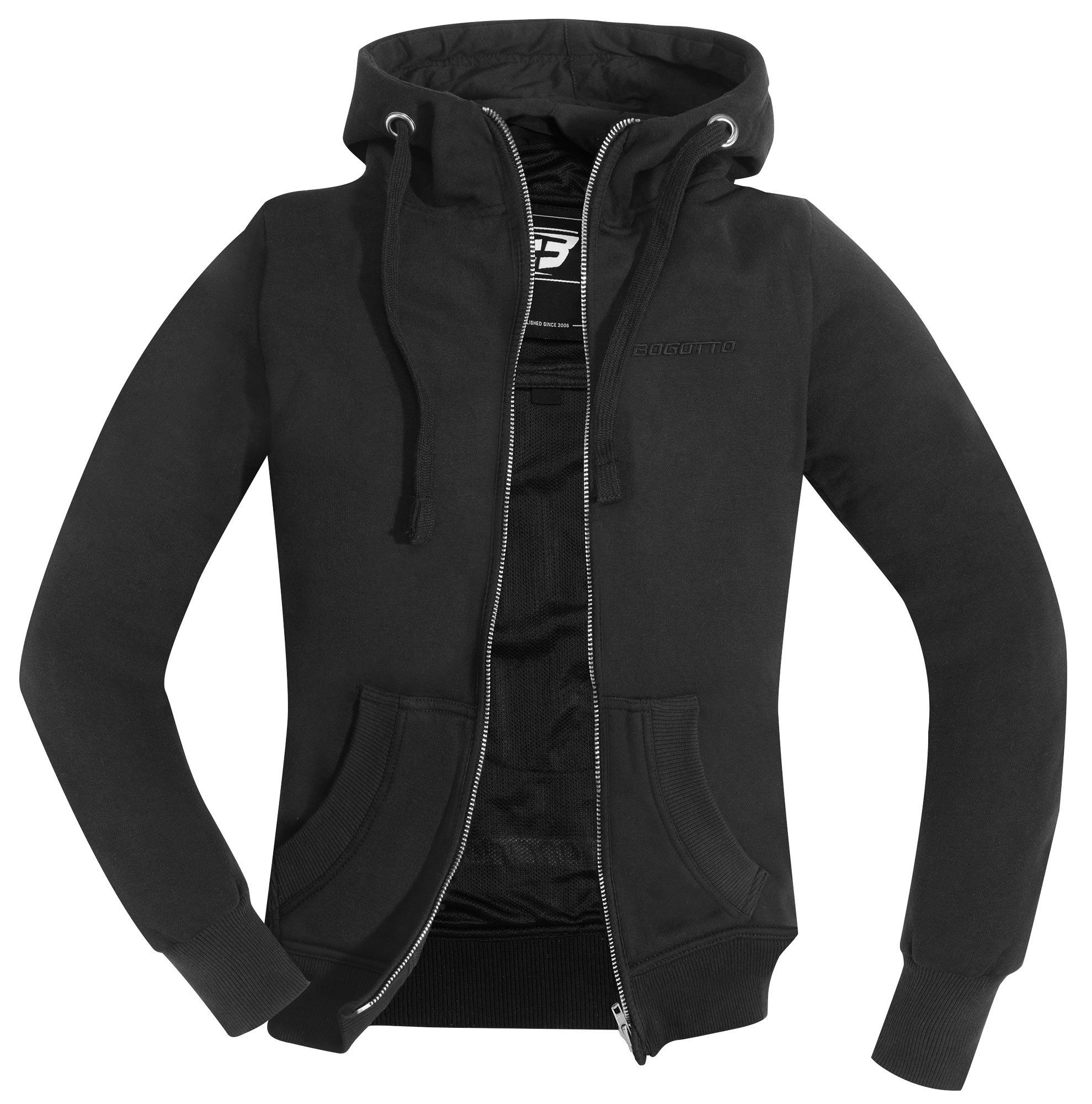 Bogotto Motorradjacke R-Ace Damen Motorrad Zip Hoodie protektoren