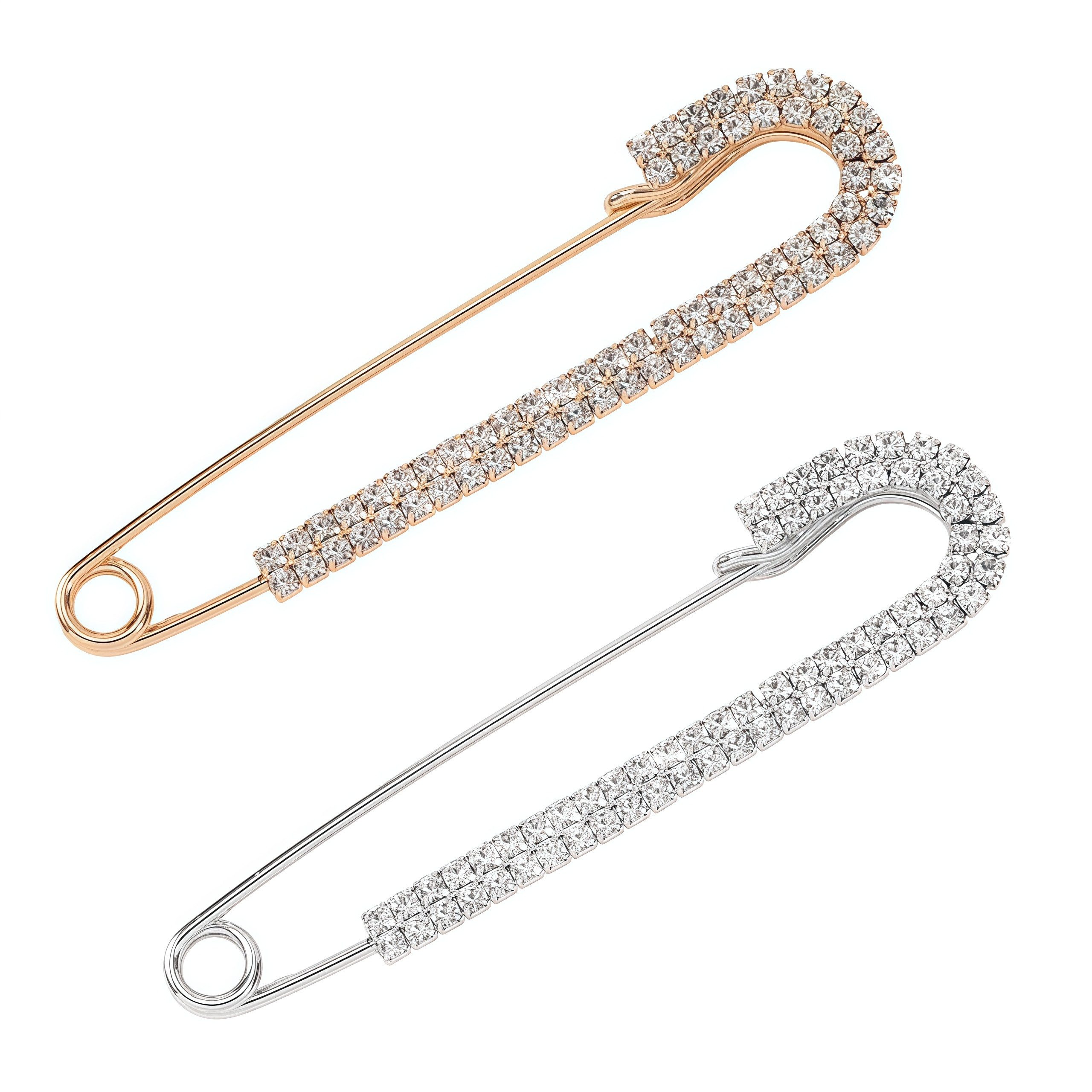 FOUORTUNATE-BEE Brosche 2er-Set Damen-Broschen mit Kristallen – modisches Outfit-Accessoire (2-tlg), Ideal für Pullover, Schals, Kleider und Cardigans – dekorative Clips