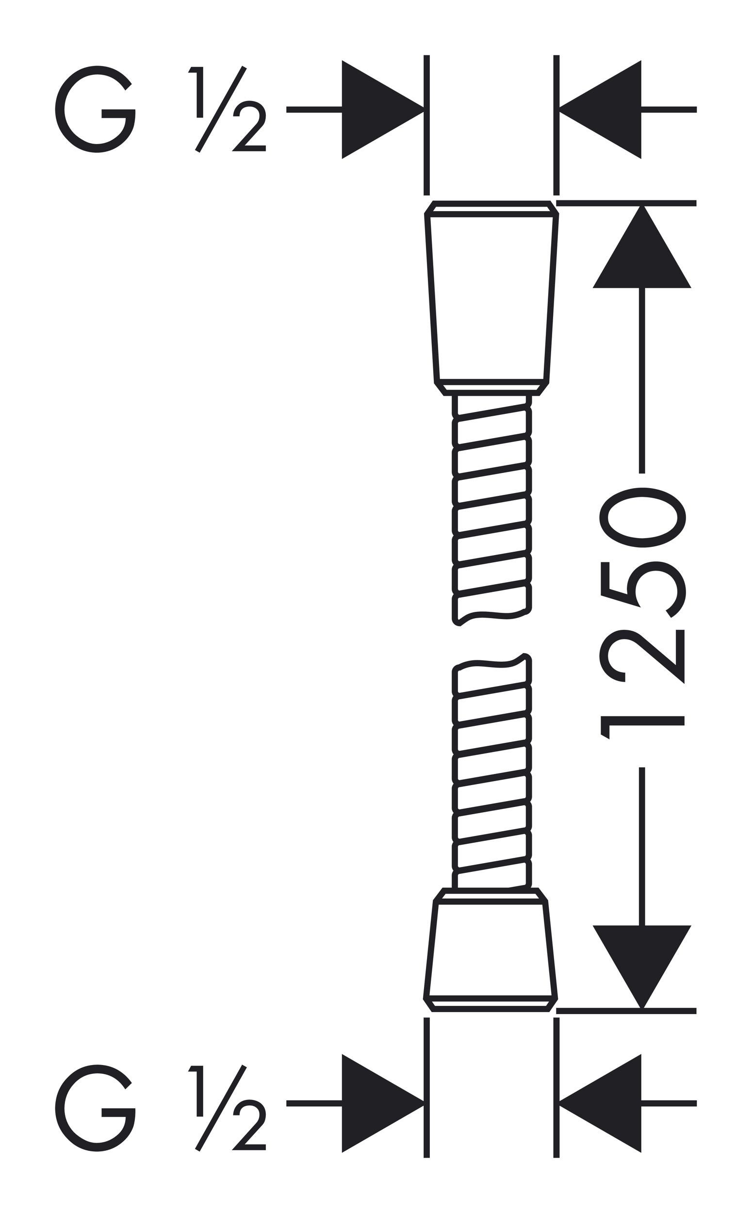 hansgrohe Brauseschlauch Sensoflex, 1250 mm - Chrom