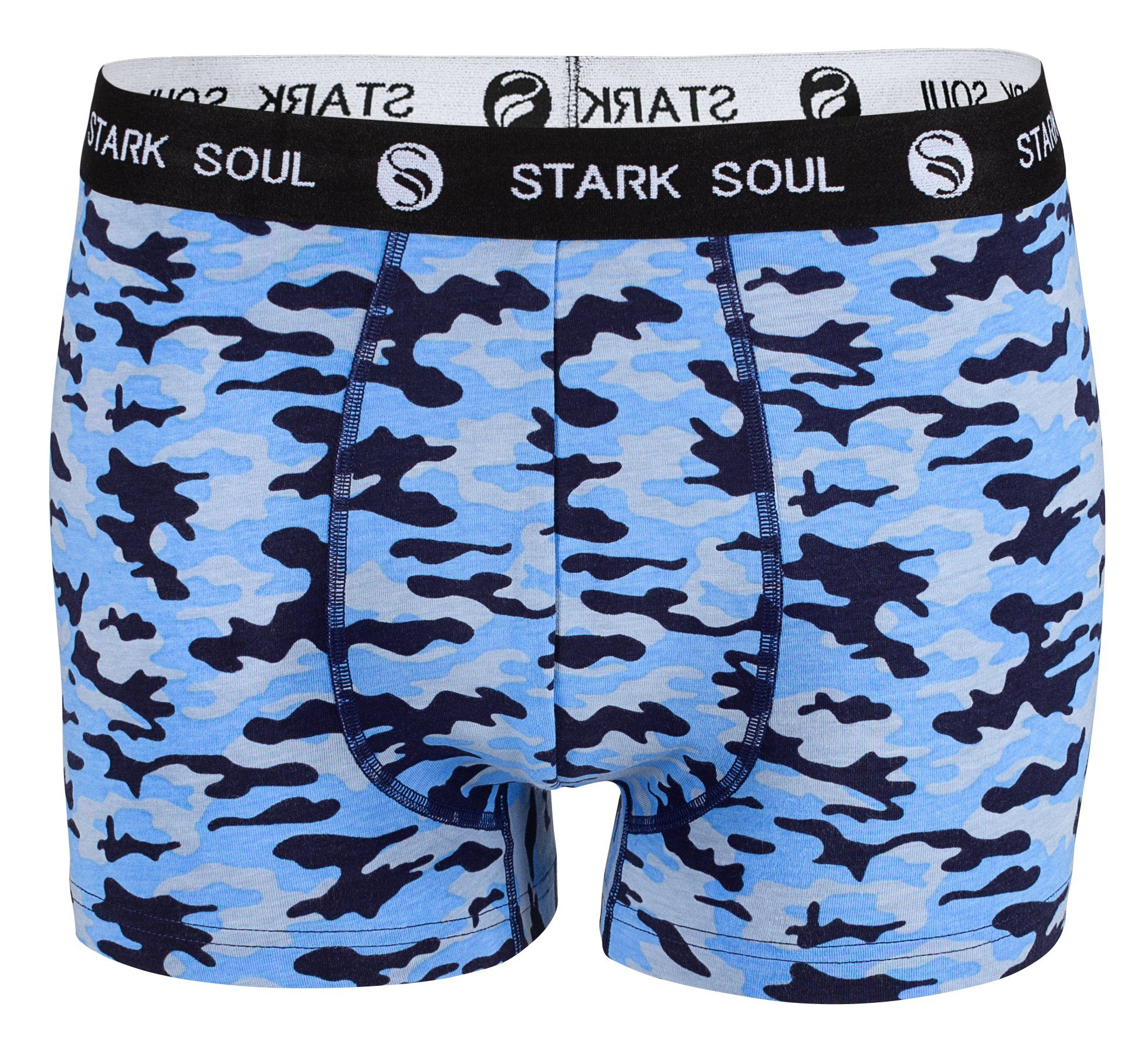 Retroshorts, Hipster, Herren, Boxershorts Boxershorts Unterhosen Pack, Soul® Camouflage, 3er-Pack Stark 3'er