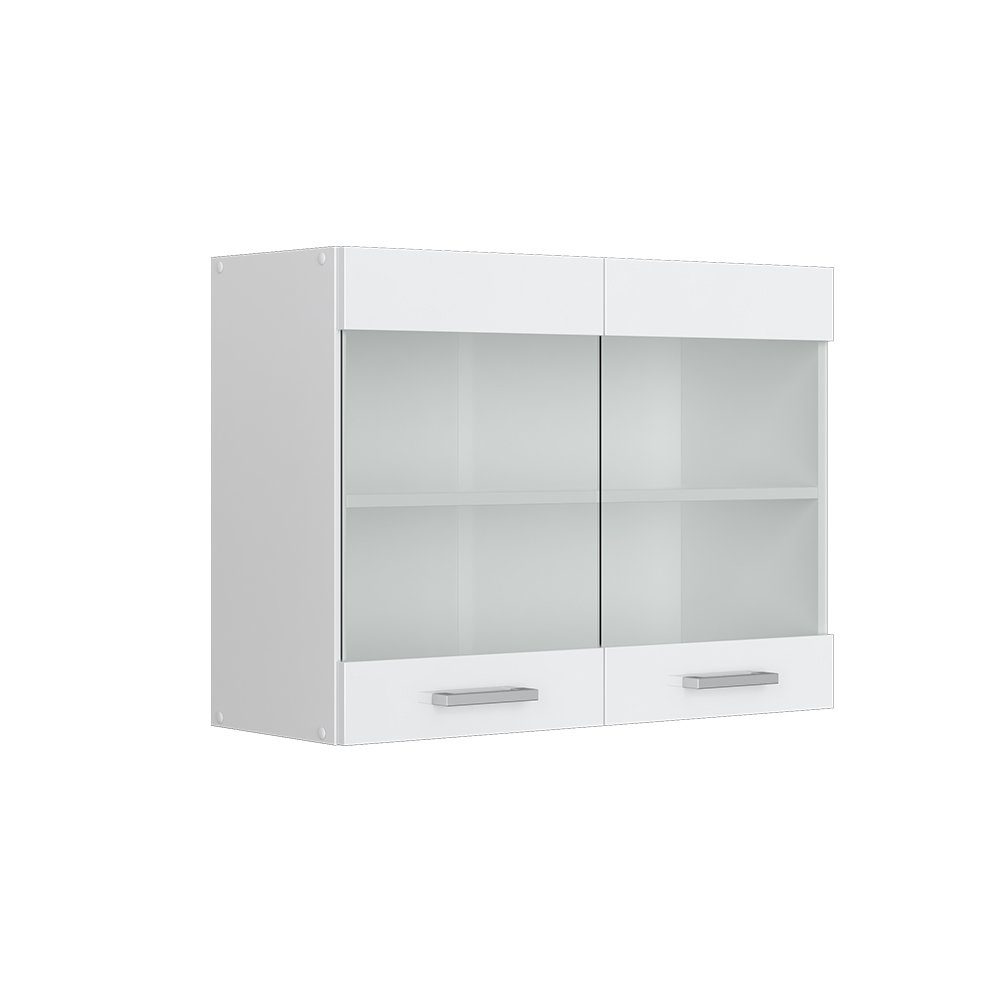 Vicco Glashängeschrank R-Line, Weiß Landhaus/Weiß, 80 günstig online kaufen