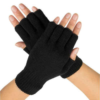 Boland Kostüm Fingerlose Stoffhandschuhe schwarz, Fingerlose Handschuhe als Basic für zahlreiche Styles