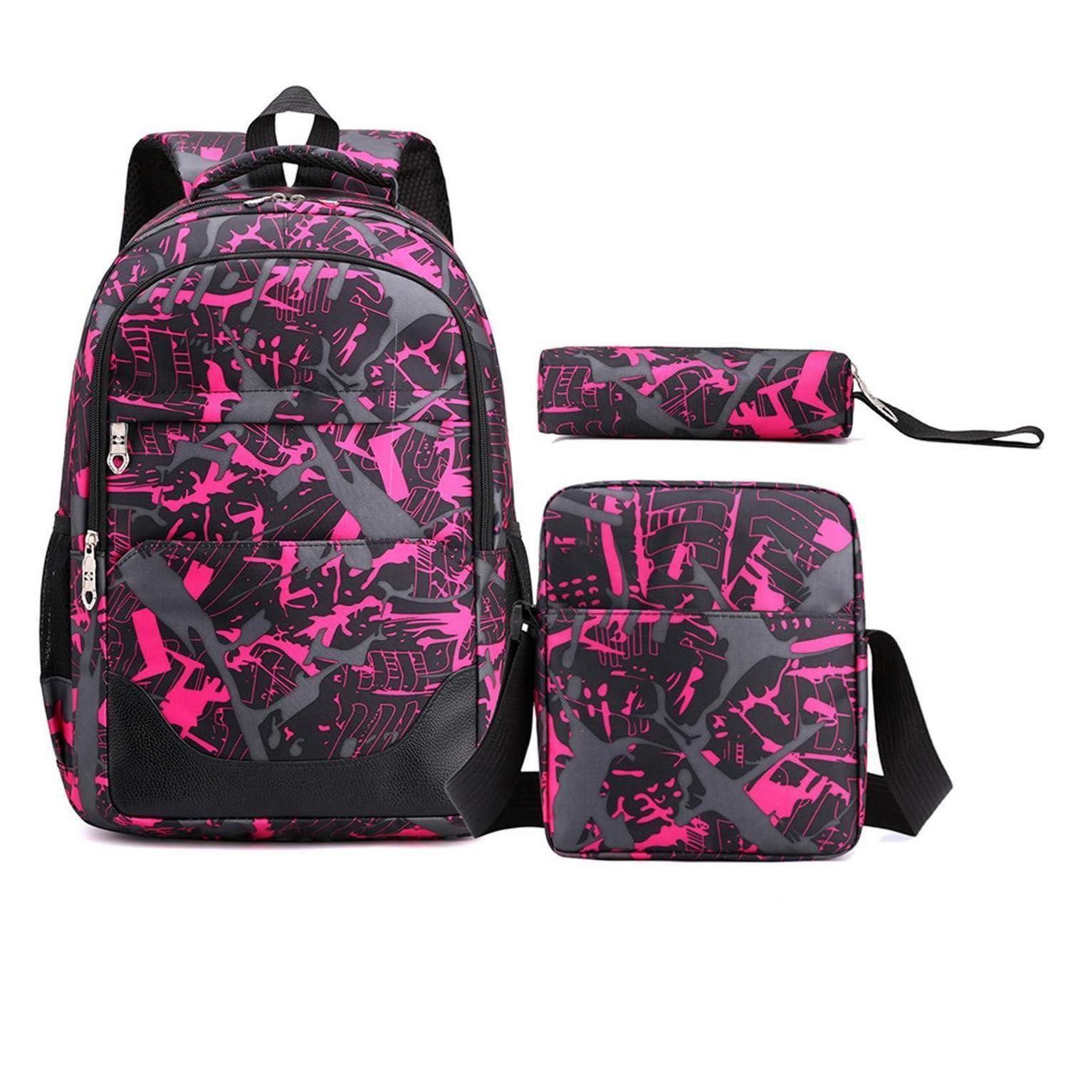 LuxusKollektion Schulrucksack Schulrucksack mit Federmäppchen & Umhängetasche