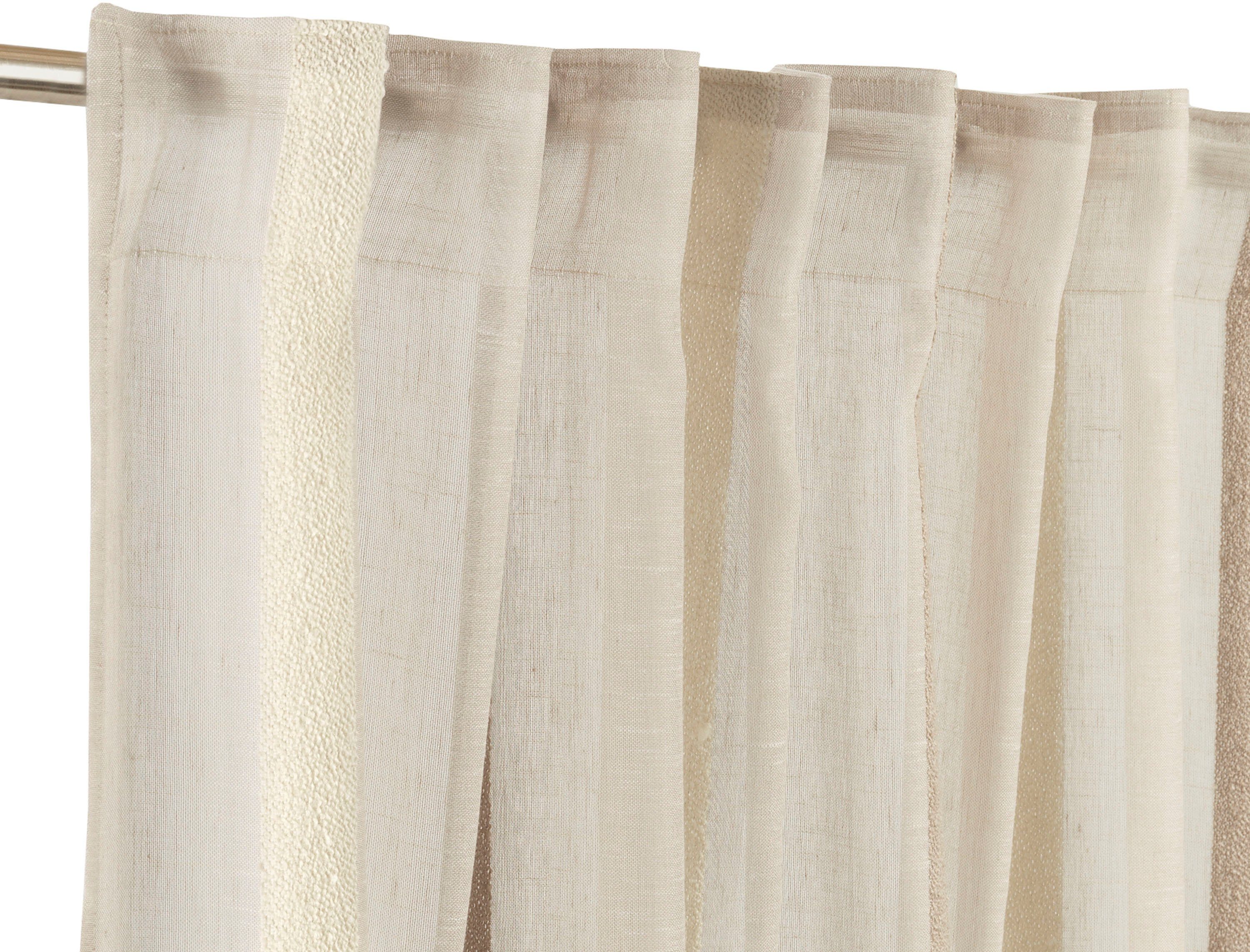 SCHÖNER WOHNEN-Kollektion Vorhang Linear (1 St), verdeckte Schlaufen, transparent, Chenille