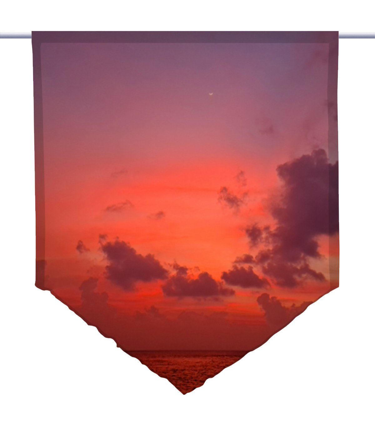 – Scheibengardine Scheibenhänger gardinen-for-life Malediven, – Purpur spitz