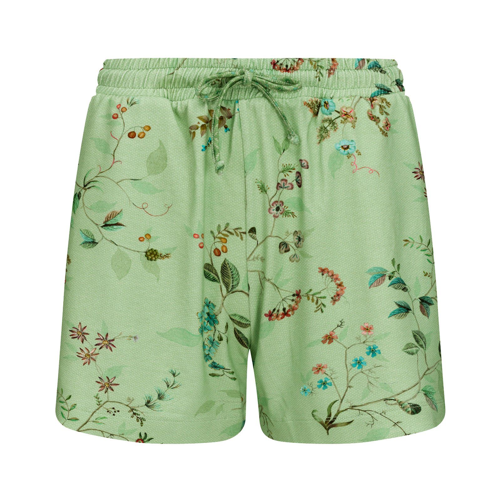 PiP Studio Pyjamashorts Bob Kawai Flower mit Kordelzug und Taschen