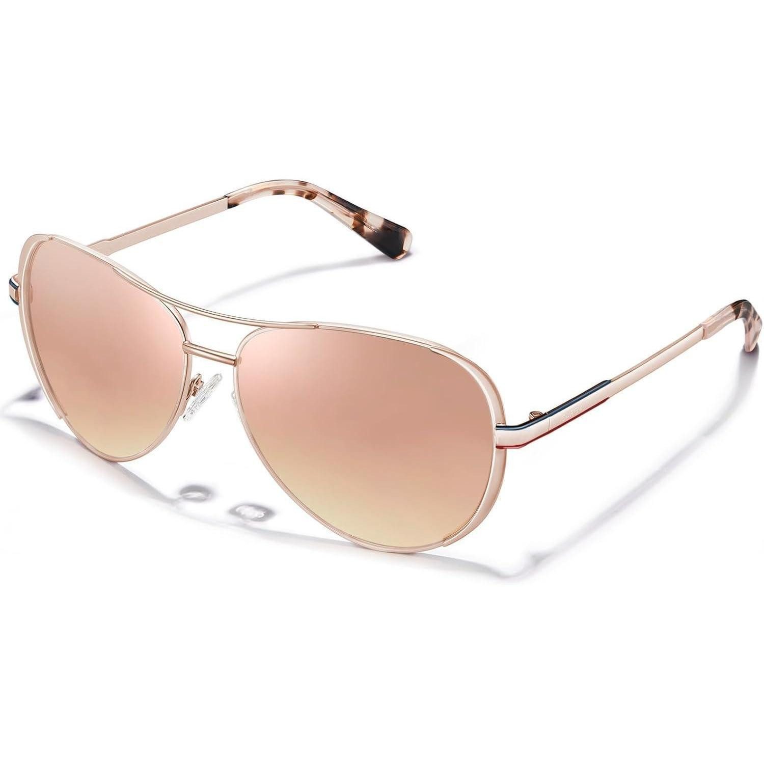 LuxusKollektion Pilotenbrille Pilotenbrille Damen Polarisierte Verspiegelte UV Schutz C4 Linsen:rosa