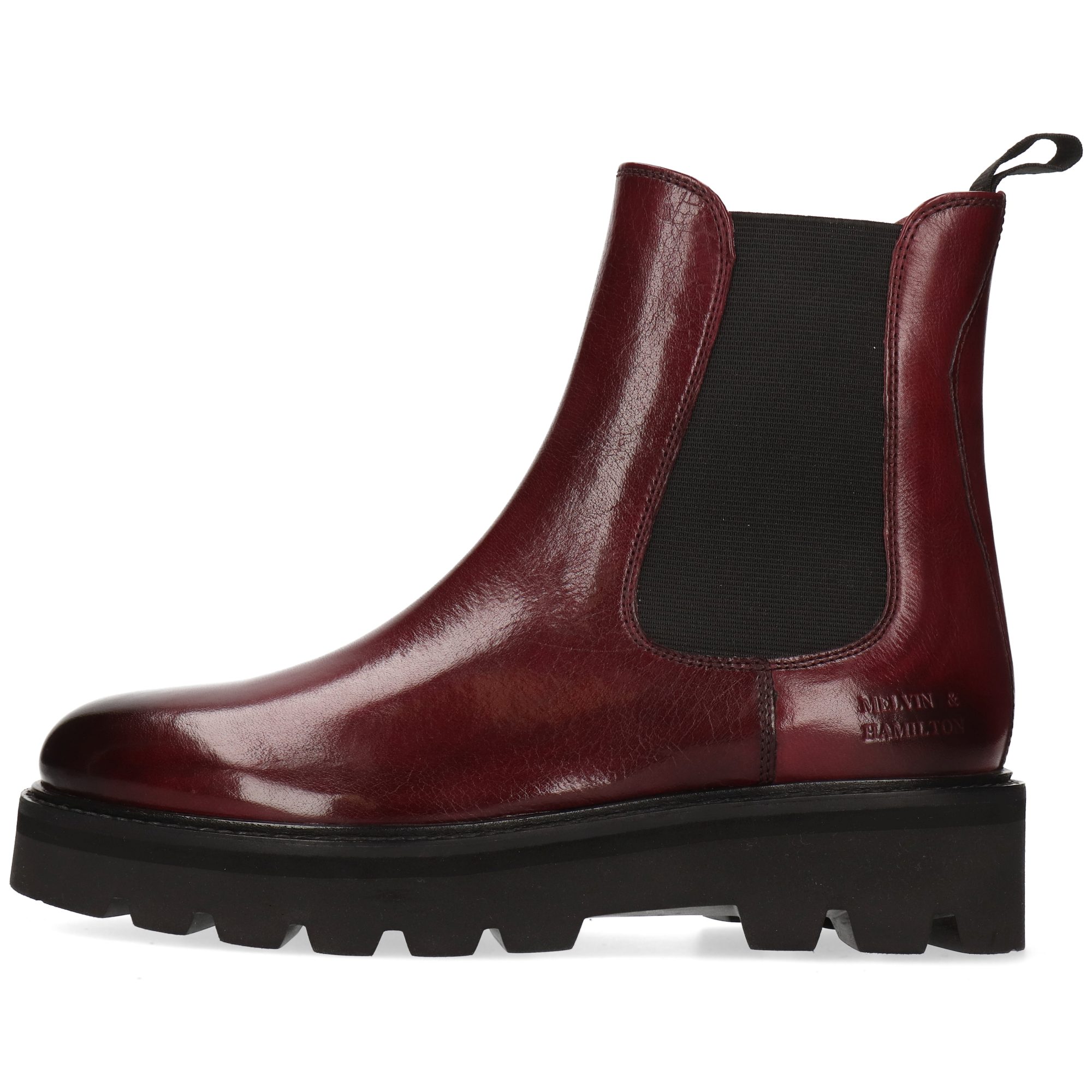 Melvin & Hamilton Leonie 5 Leder-Chelsea Boots für Damen Stiefelette Plateausohlen, Echtes Leder, Vegetabile Gerbung