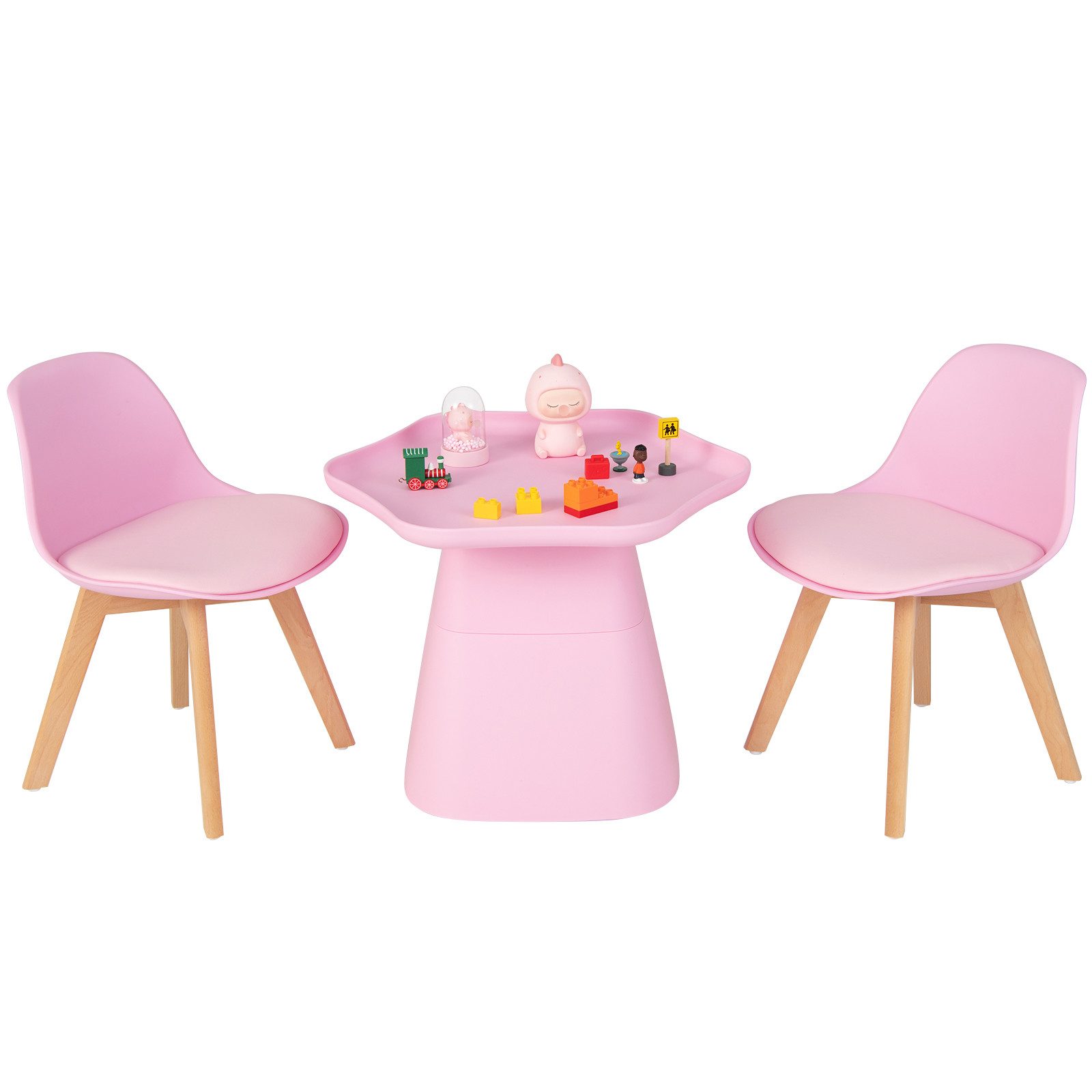 COSTWAY Kindersitzgruppe, (3-tlg), mit Kindertisch, 2 günstig online kaufen