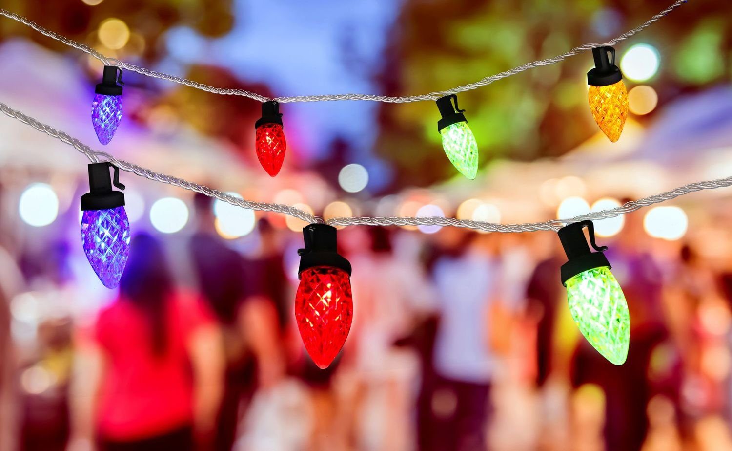 Grundig Lichterkette Grundig Lichterkette Zapfen Bunt 100 LED 8 Lichtmodi 9,9m Partydekorat