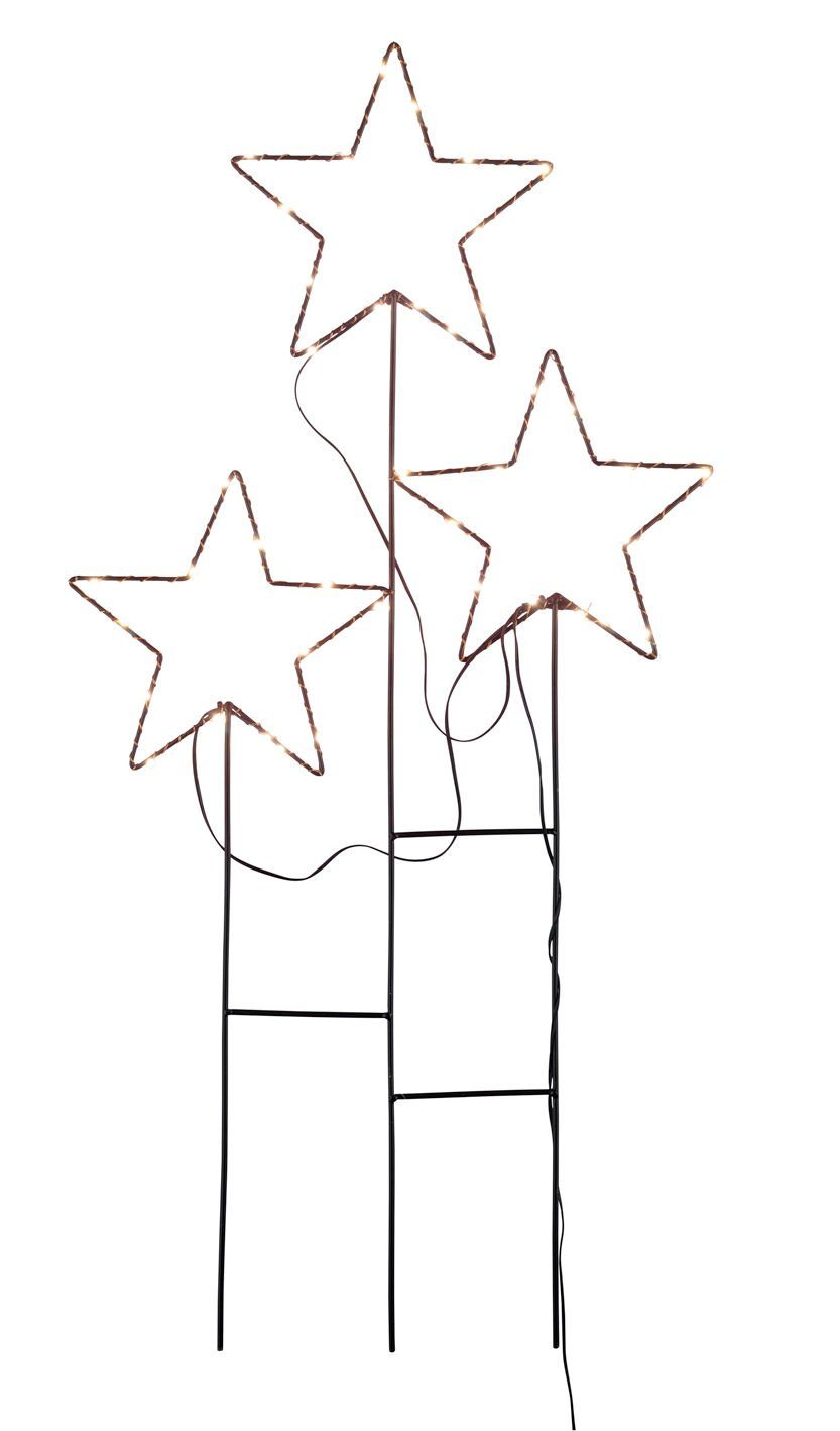 Spetebo Gartenstecker LED Gartenstecker Sterne mit Timer - 80 x 41 cm (Pack günstig online kaufen