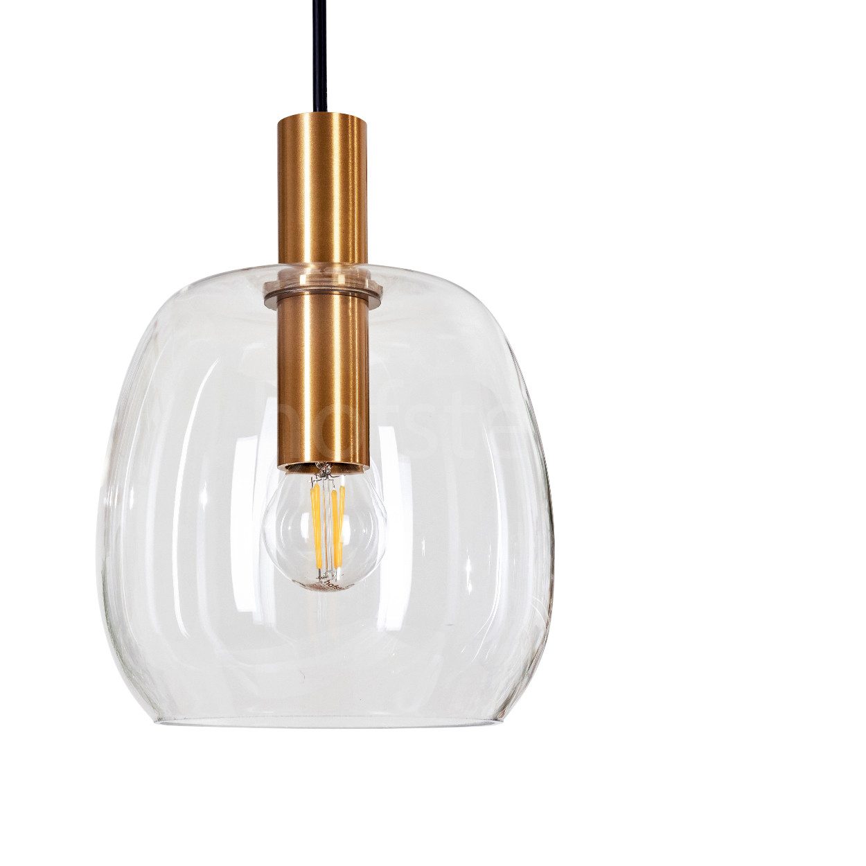 hofstein Hängeleuchte »Monteleto« moderne Hängelampe aus Metall/Glas in Messingfarben/Klar, ohne Leuchtmittel. € 59,99