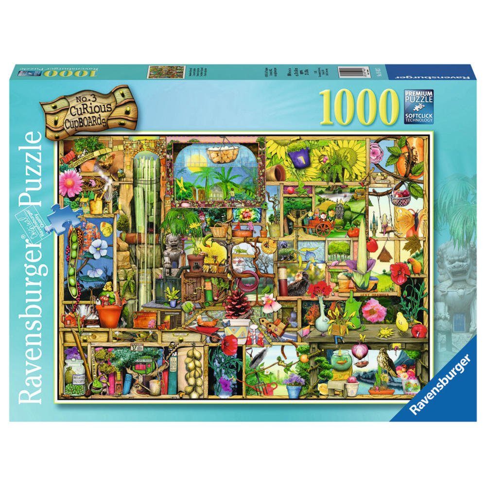 Colin Thompson Puzzle 1000 Gartenregal, Grandioses Series, Ravensburger Art Puzzleteile